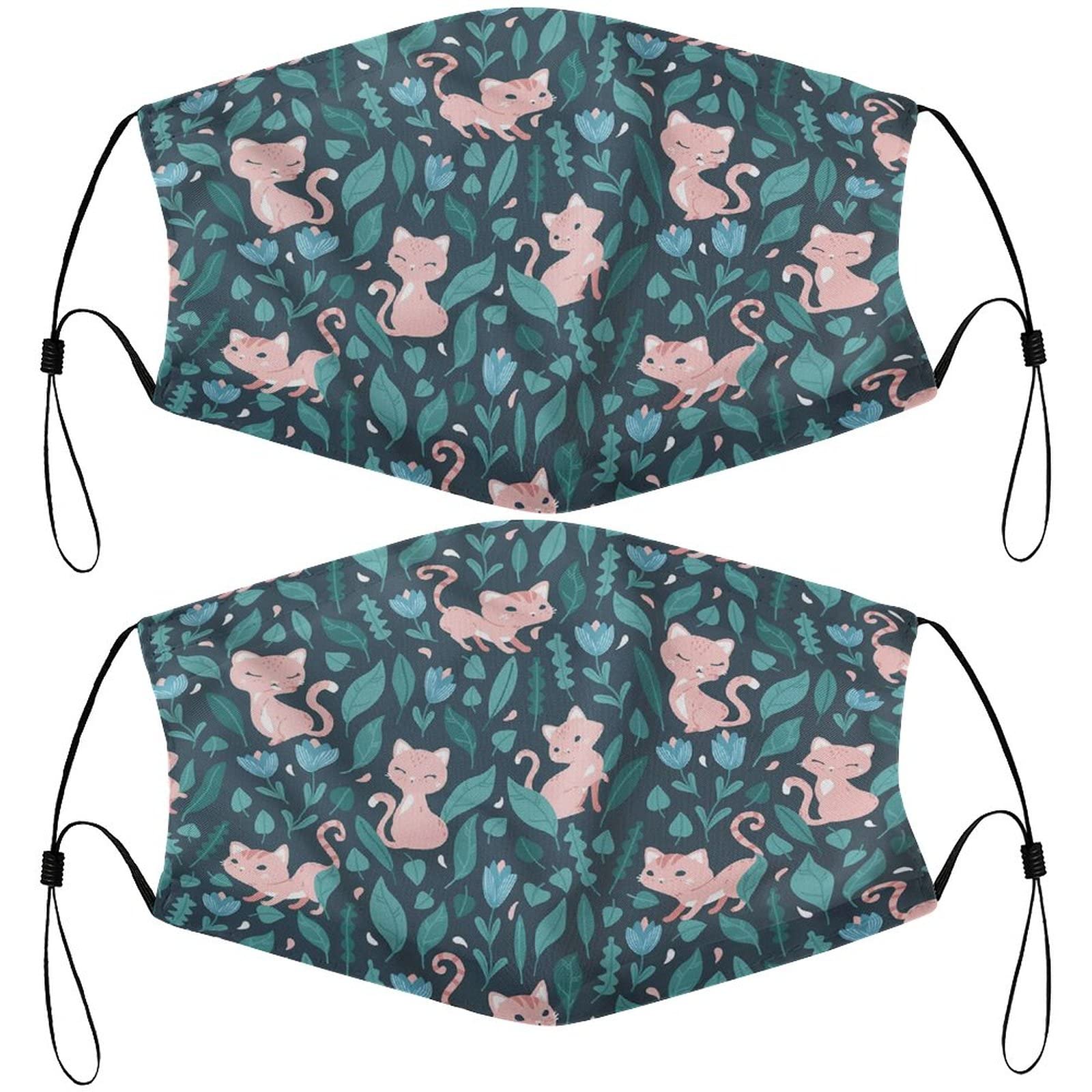Funny Pugs Kids Face Mask - Reusable, Washable & Adjustable Children's Mask with 4 Filters & Ear Loops - Perfect for School, Playdates & Outdoor Activities