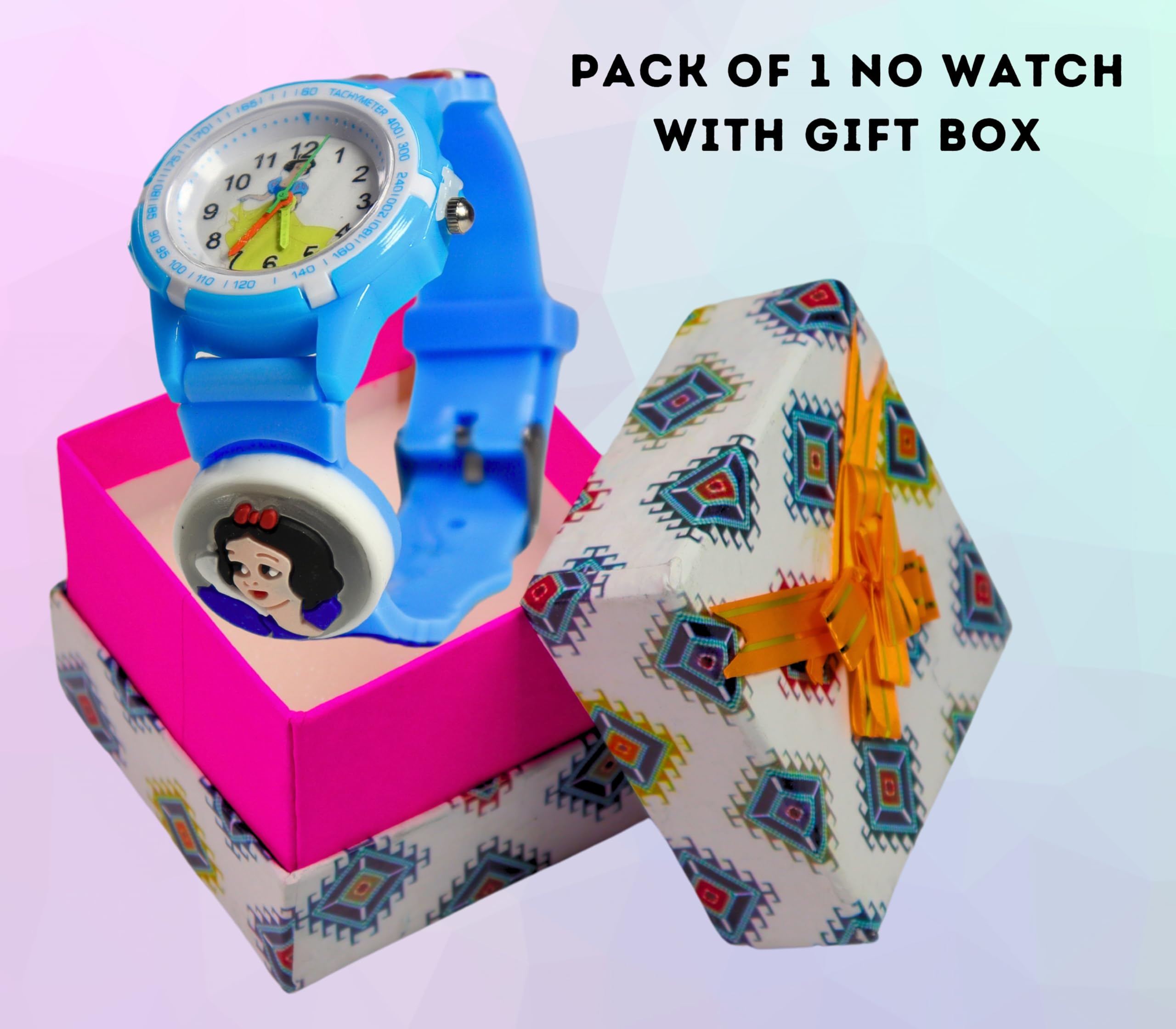 Pyengora Cinderella Girls Watch - Cute Aesthetic Blue LED Wristwatch with Colorful Lights, Perfect Birthday Gift for Kids | Disney Princess Inspired Watch for Parties, Dress-Up & Special Occasions