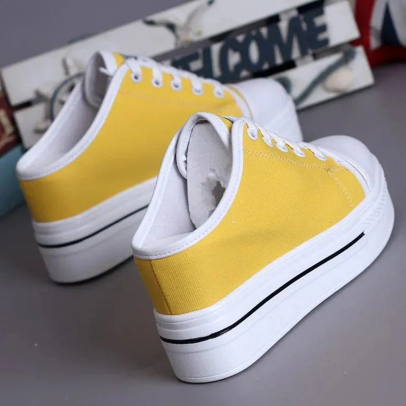 Women's Comfortable Slip On Canvas Wedge Sandals - Breathable Summer Casual Shoes for Beach, Walking & Outdoor Activities