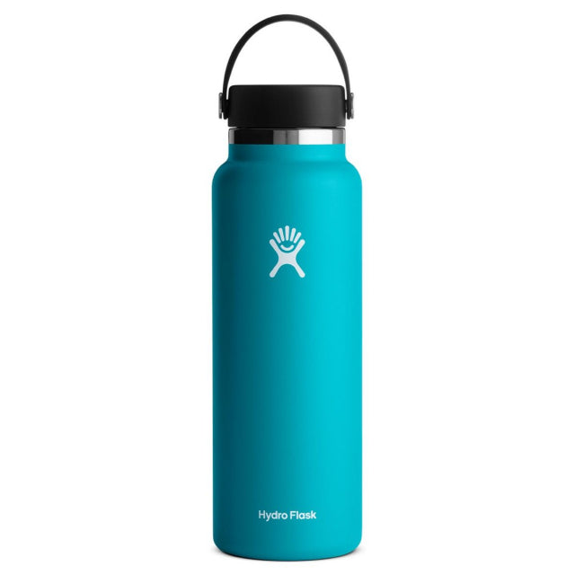 40 oz Wide Mouth Water Bottle with Straw & Handle - Leakproof Stainless Steel Insulated Water Jug for Gym, Hiking & Outdoor Activities - BPA Free Vacuum Flask for Hot & Cold Beverages