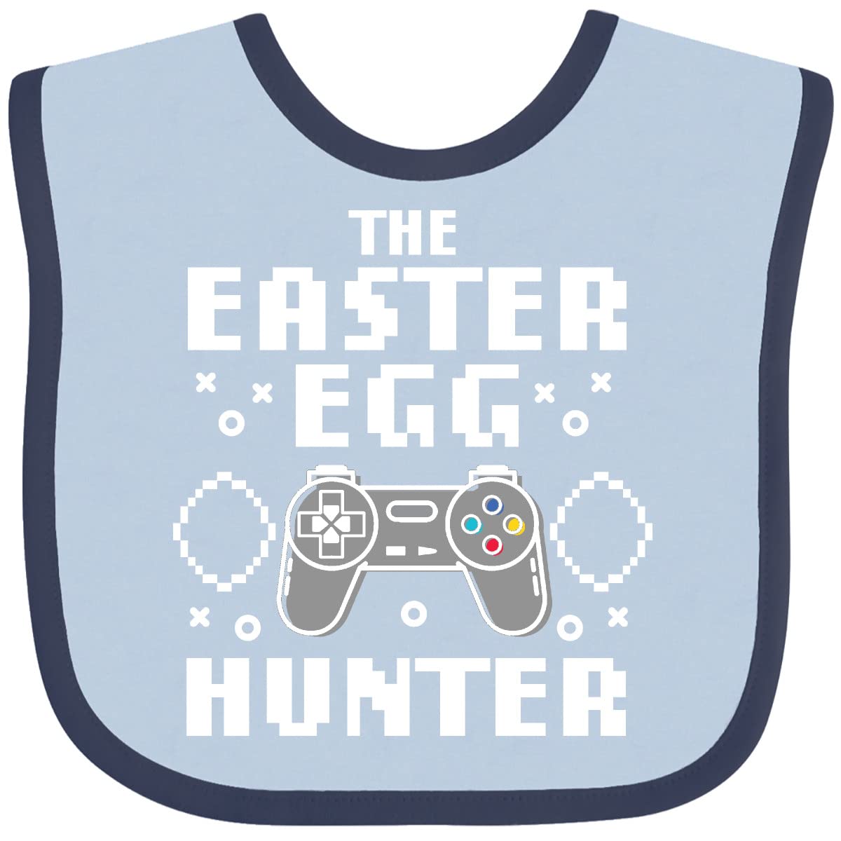 Inktastic Happy Easter Egg Hunter Gamer Baby Bib - Cute Easter Themed Bib for Babies & Toddlers - Perfect for Easter Celebrations, Family Gatherings & Photo Shoots