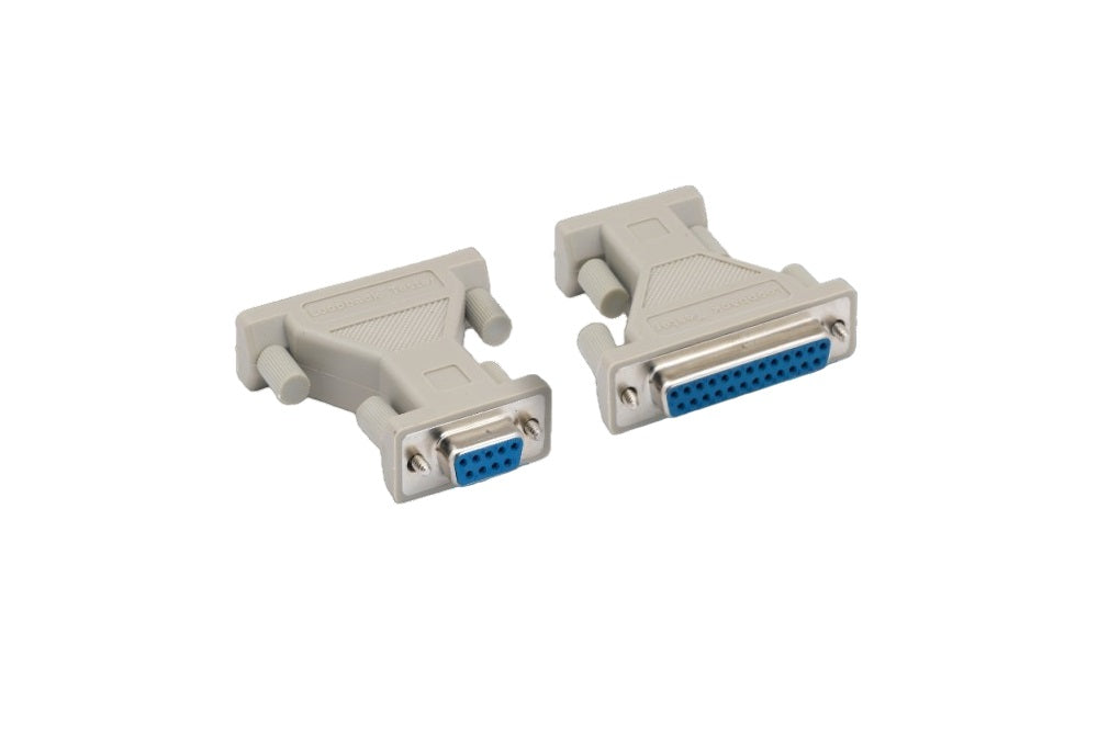 RS 232 Serial Loop Back Tester DB9 to DB25 Female to Female Adapter - 2 Pack for Network Testing, Computer Diagnostics & Industrial Equipment Maintenance
