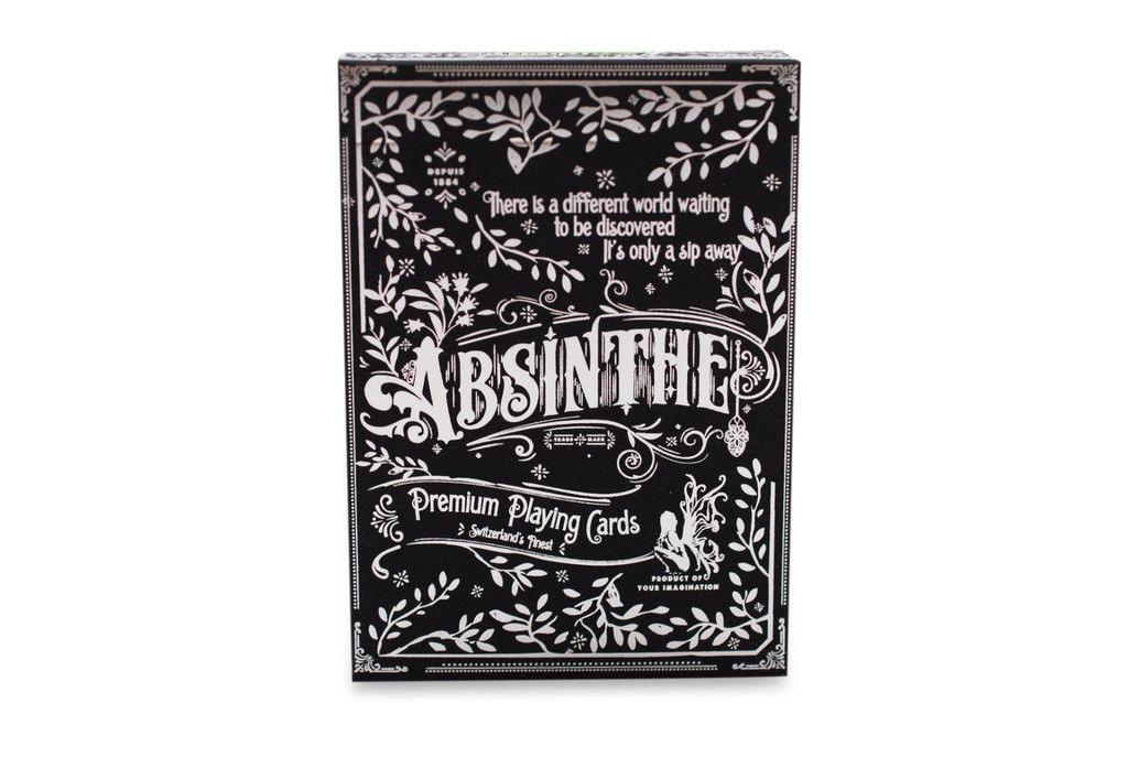 Premium Absinthe V2 Playing Cards - 52 Poker Deck with Unique Green Design for Magic Tricks, Cardistry & Casino Night - Perfect for Professional Magicians, Card Gamers & Collectors
