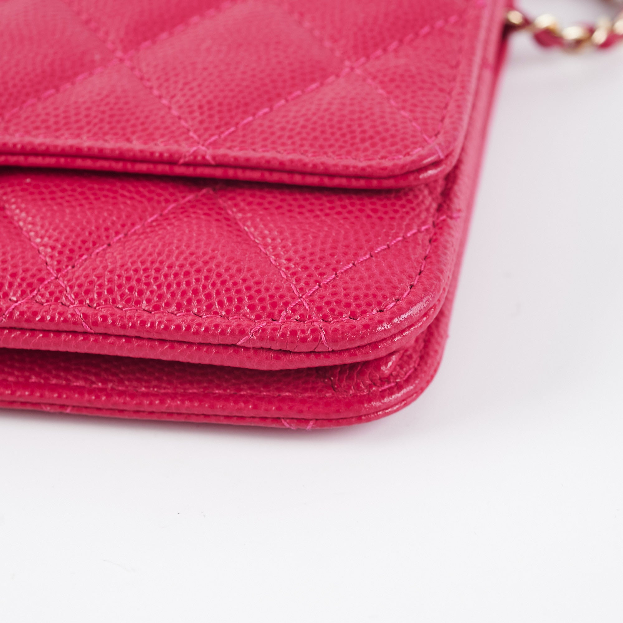 Chanel Caviar Leather Wallet on Chain WOC - Pink Crossbody Bag for Women | Perfect for Parties, Dates & Everyday Use