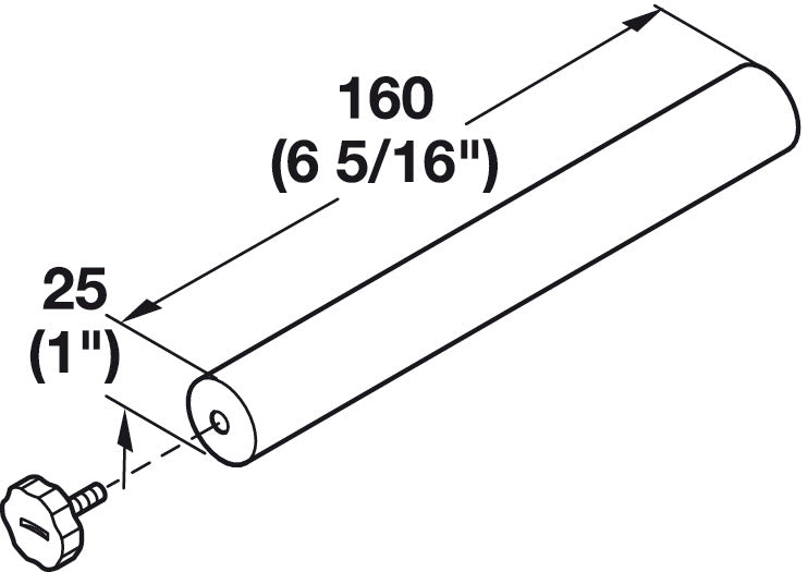 Hafele Round Post for Fineline Base Plate - Durable Cabinet Hardware for Modern Kitchens & Bathrooms | Perfect for DIY Home Renovation Projects