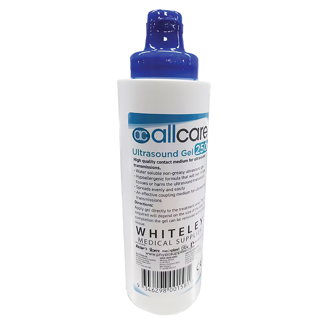 Allcare Ultrasound Gel 250ml - Professional Conductive Gel for Ultrasound Scans, Medical Imaging & Physical Therapy - Non-Sticky, Hypoallergenic, Water-Soluble Formula