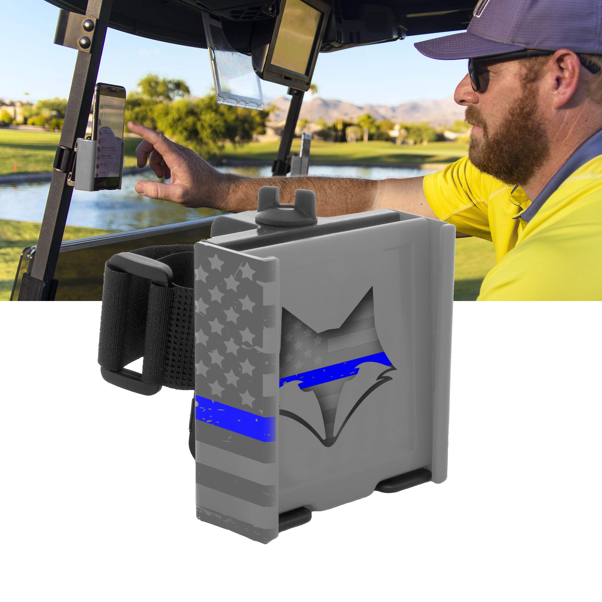 Patriotic Phone Caddy for Golf - Universal Smartphone Holder Compatible with iPhone, Samsung & More - Perfect for Golf Carts, Cars & Home Use
