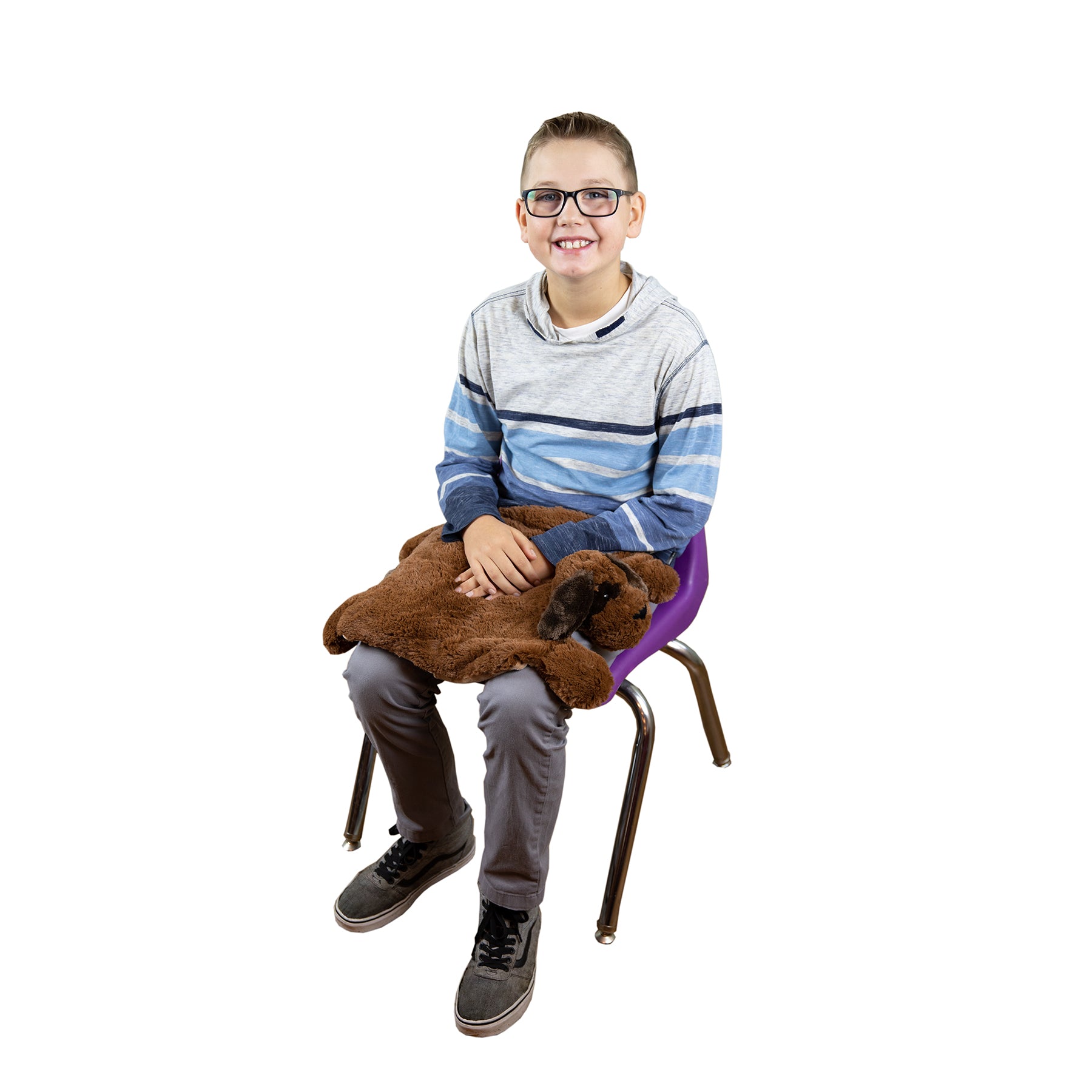 Weighted Sensory Bulldog Plush Toy - Bouncyband Happy Hugs for Anxiety Relief & Stress Reduction | Perfect for Kids, Autism Therapy & Emotional Support