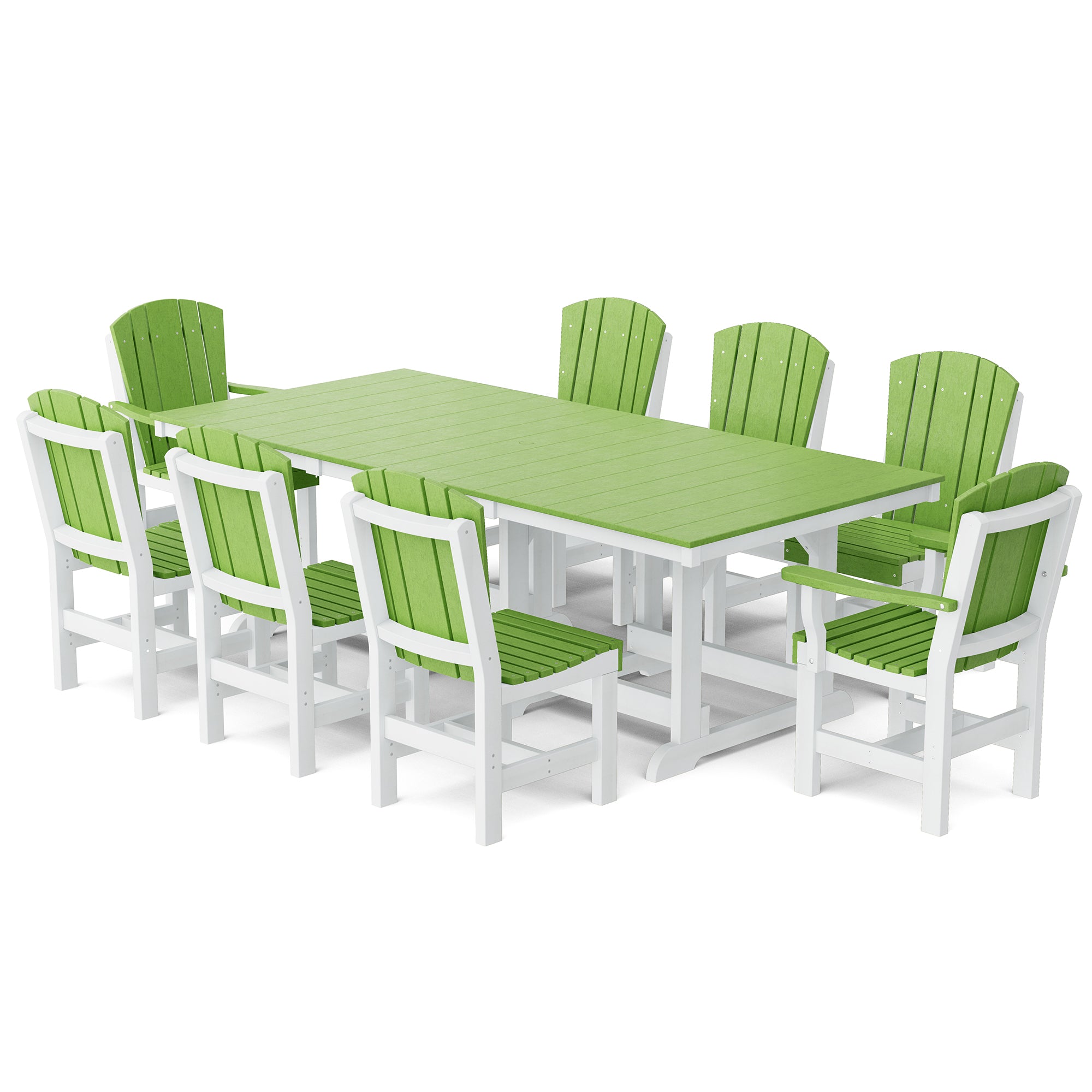 Heritage 9-Piece 44x94 Inch Dining Table Set - Perfect for Family Gatherings, Dinner Parties & Formal Dining Rooms