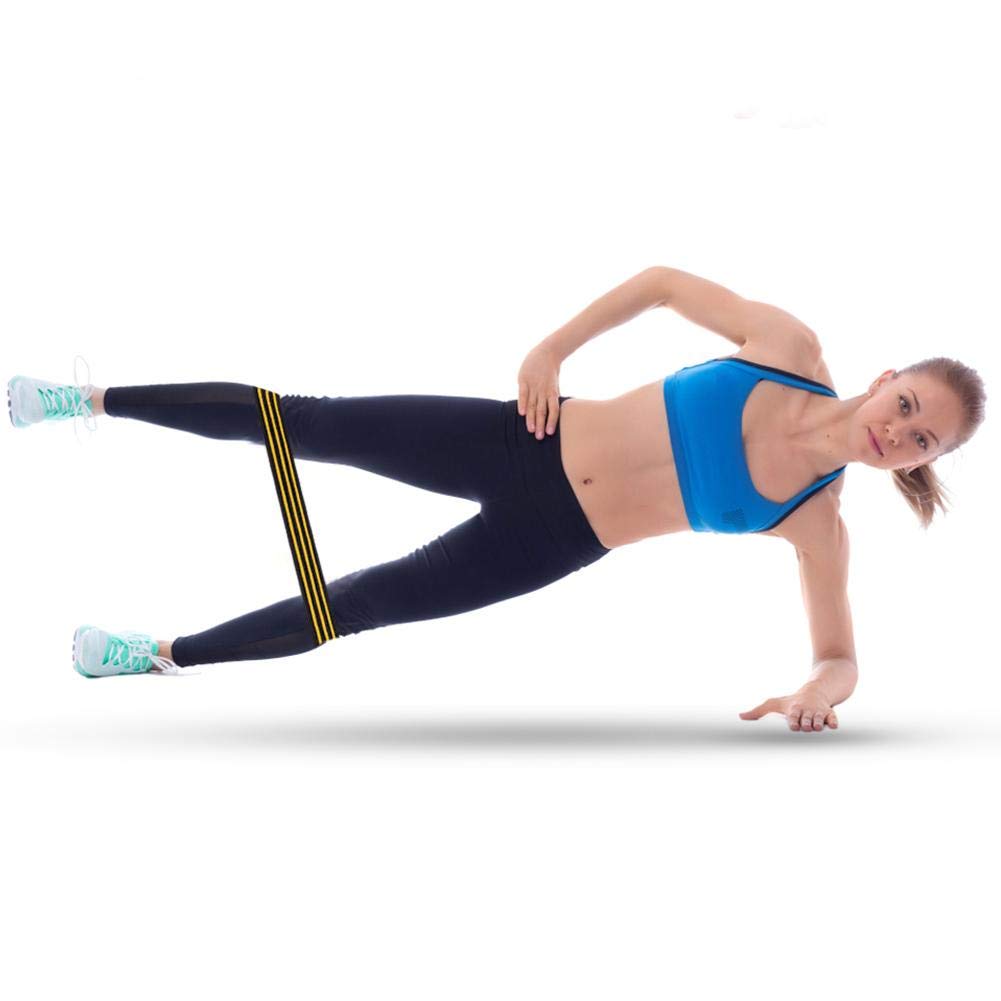 Naroote Resistance Loop Bands - 3 Colors (Yellow, S) for Hip, Glute, Thigh & Leg Workouts - Premium Fitness Exercise Bands for Home Gym, Yoga, Pilates & Physical Therapy