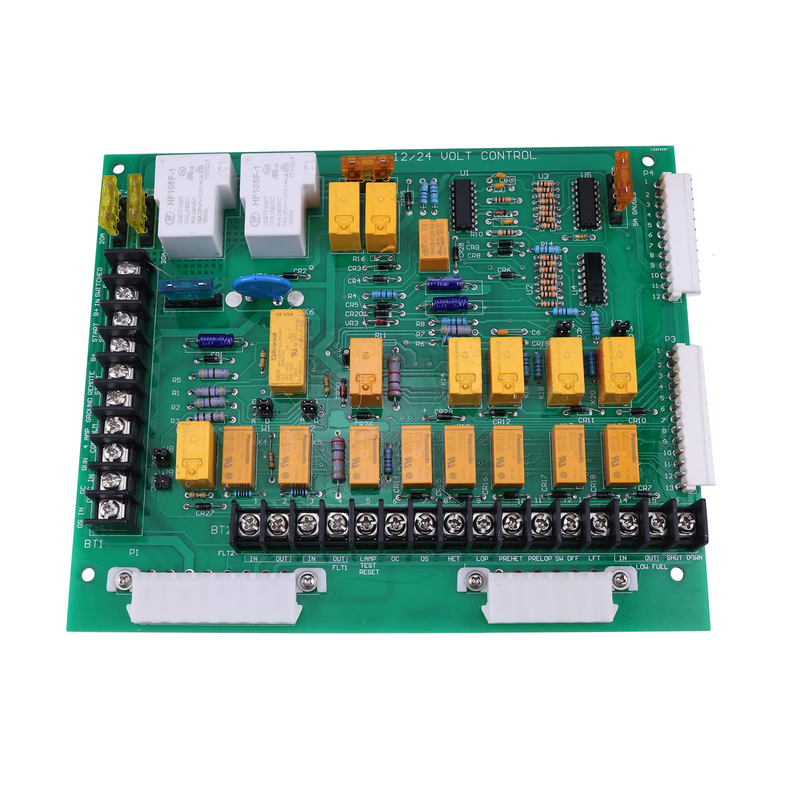 FridayParts 24V 12 Lights Generator Control Panel 300-4297 300-2812 Replacement Circuit Board for Onan RV Generators - Perfect for Power Backup in Campers & Motorhomes