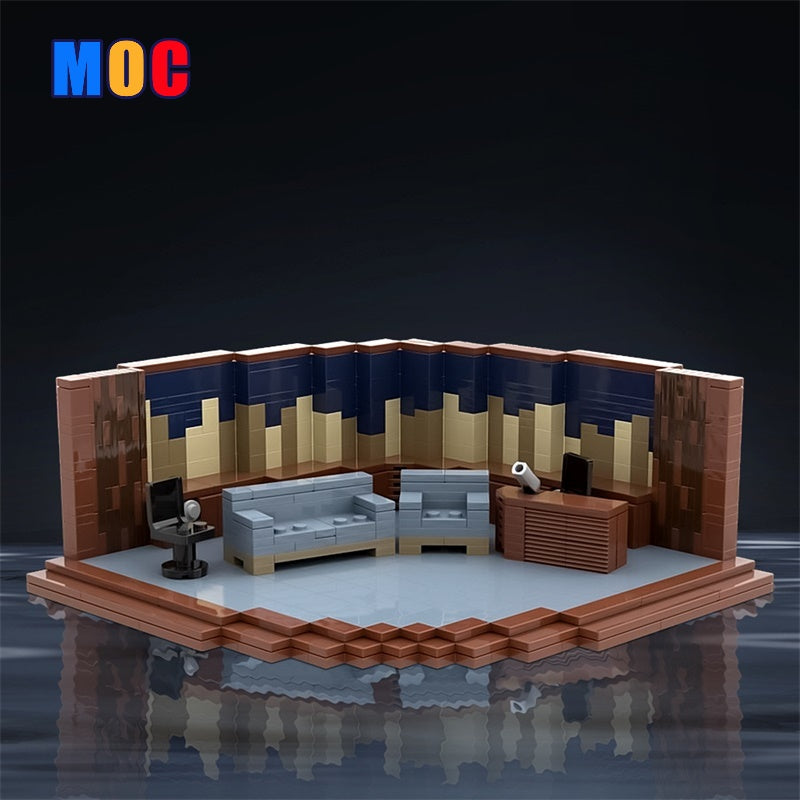 550PCS MOC 152782 The Tonight Show Building Blocks Set - Gobricks Compatible Bricks for Creative Construction - Perfect for TV Show Fans & Home Decor Display