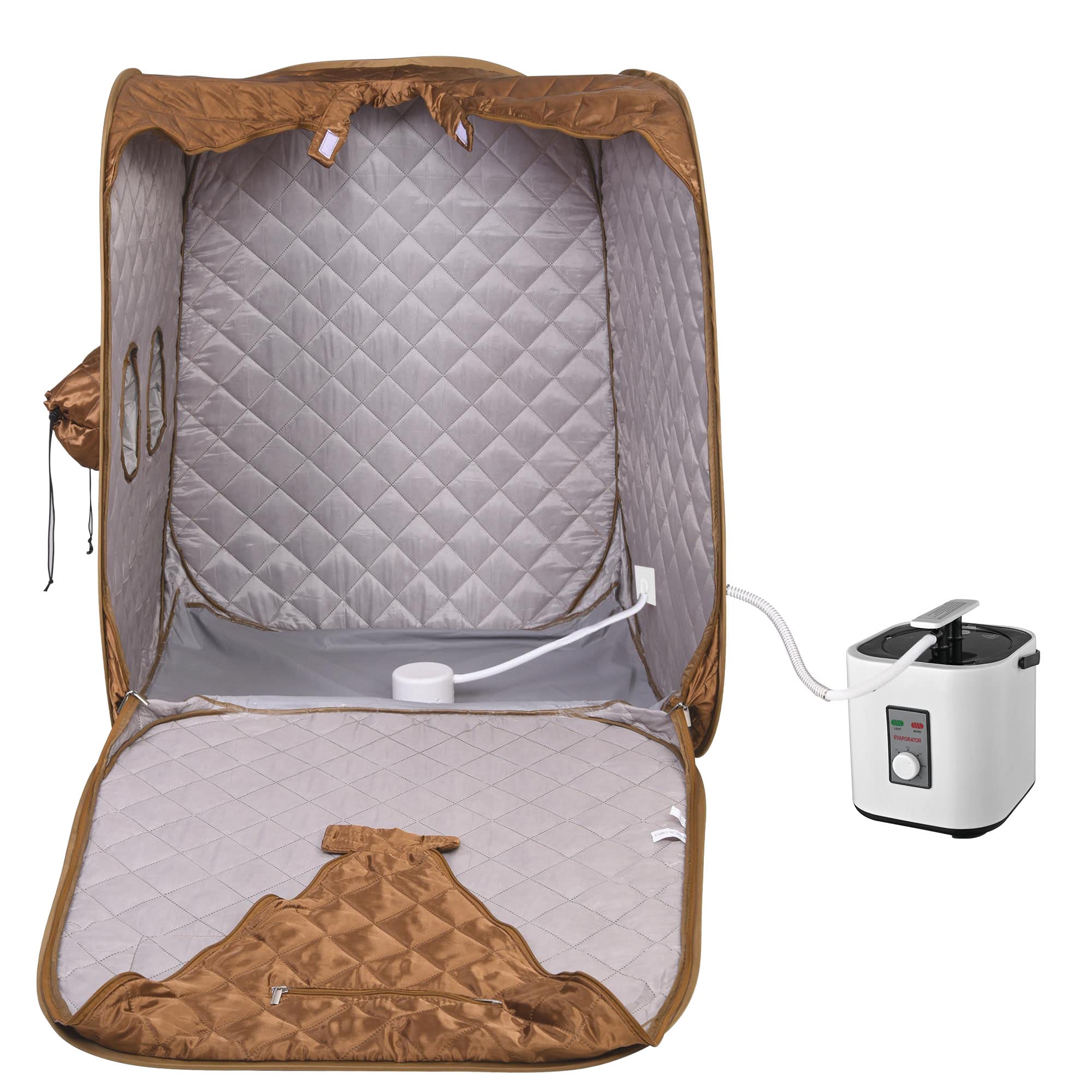 AW BYOOTIQUE 2L Portable Steam Sauna Spa Tent with Timer & Fast Fold - Detox Therapy & Relaxation at Home - Includes Steam Generator & Carry Bag - Perfect for Home Spa, Yoga, and Post-Workout Recovery
