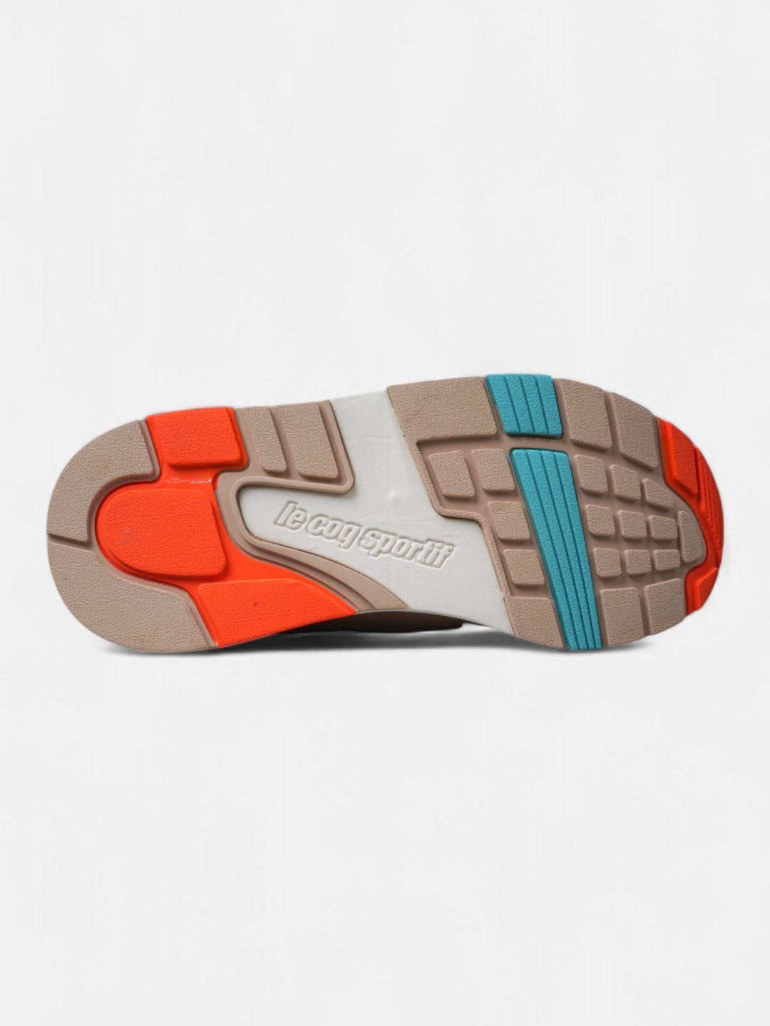 Le Coq Sportif R1100 Pop Sneakers - White, Orange & Sky Blue | Running, Training & Casual Wear for Men & Women | Lightweight Comfort for Everyday Use