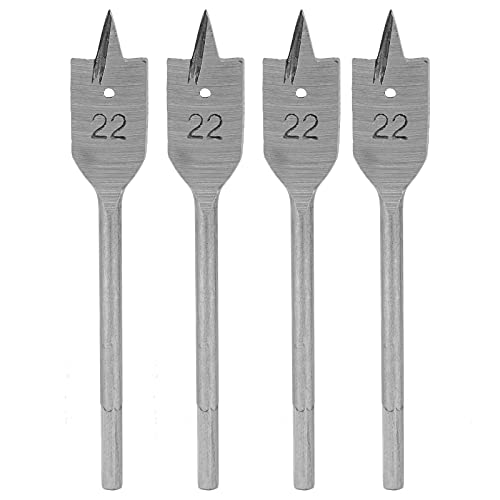 22mm Flat Wood Drill Bits for Woodworking - High Speed Steel DIY Drill Bits for Wood, Plywood & Soft Materials - Perfect for Cabinet Making, Furniture Repair & Craft Projects