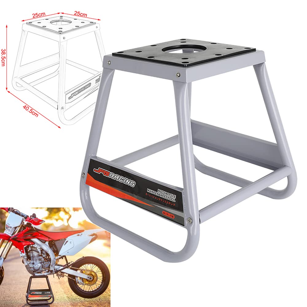 Heavy Duty Motorcycle Lift Stand - Adjustable Dirt Bike Moto Stand for Most Motorcycles | Removable Panel Design | Perfect for Garage Maintenance & Off-Road Bike Storage