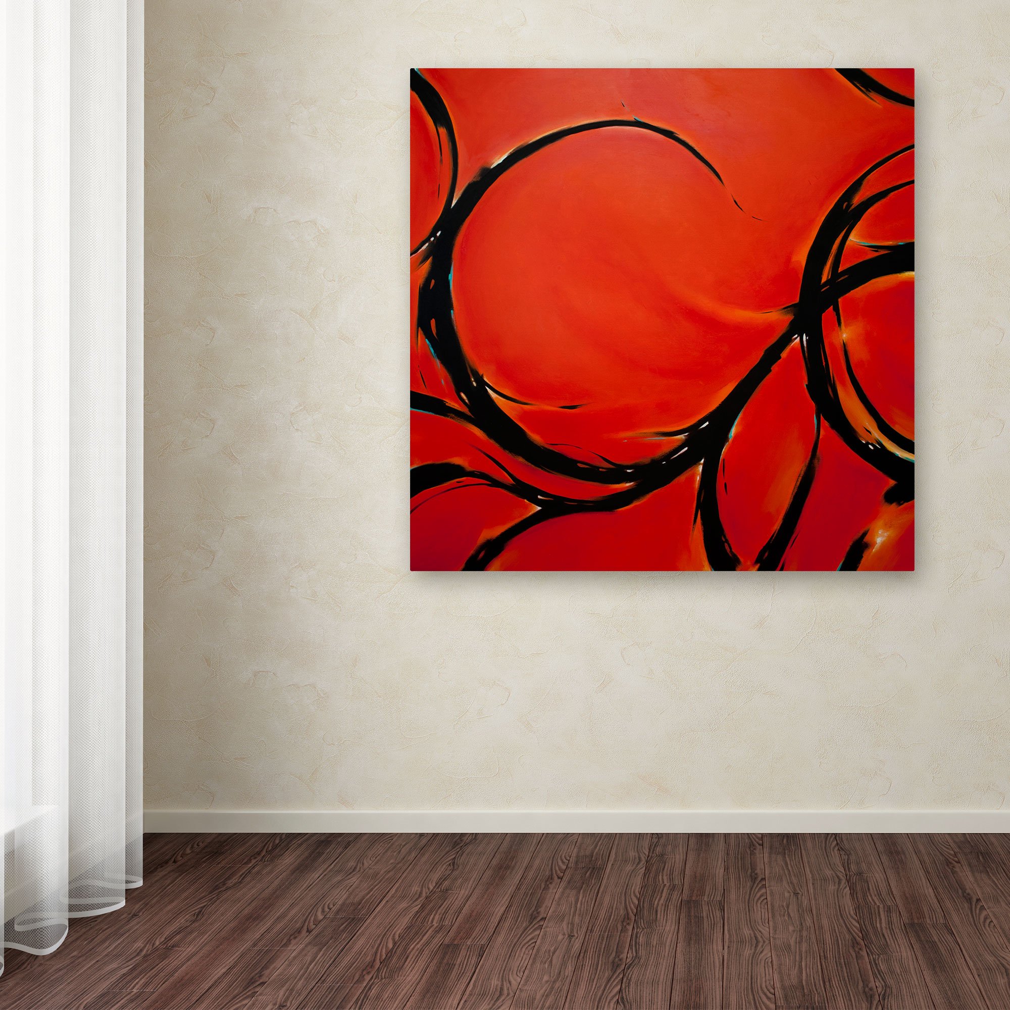 Trademark Fine Art 'Red Dream' Canvas Art by CH Studios - Modern Abstract Wall Decor for Living Room, Bedroom & Office