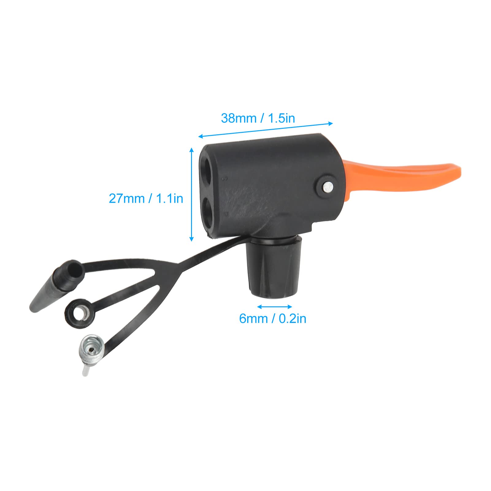Raguso Air Pump Nozzle Adapter - Portable & Precise Multi-Valve Inflator for Bikes, Cars, Sports Balls | Perfect for Roadside Emergencies & Home Use
