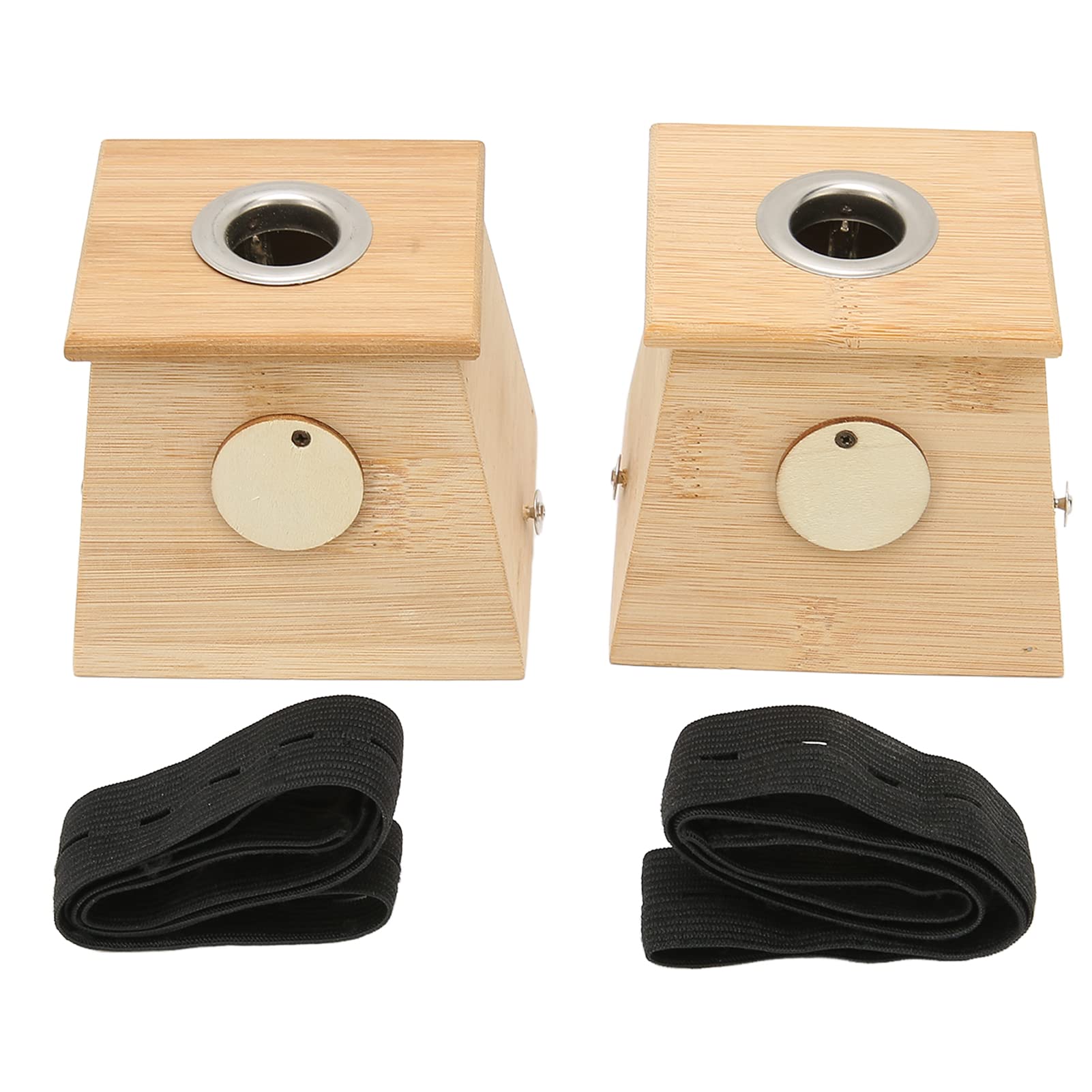 2pcs Single Hole Bamboo Moxibustion Box Set - Portable Moxa Roller Stick Holder for Acupuncture Therapy | Perfect for Home Wellness & Pain Relief Treatment
