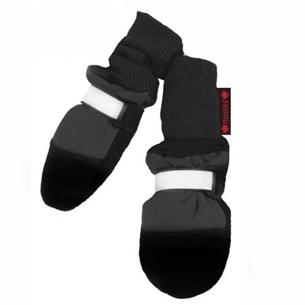 Muttluks Fleece Lined Dog Boots for Winter - Waterproof & Warm Pet Shoes for Snow, Ice & Cold Weather - Black Dog Booties for Outdoor Adventures