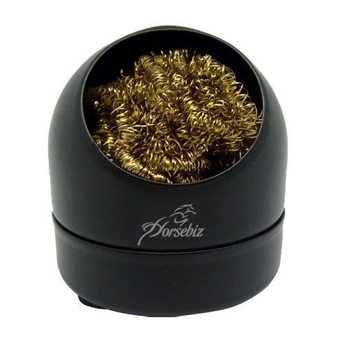High-Quality Soldering Iron Tip Cleaner (Black) - Essential Tool for Electronics Repair, DIY Projects, and Soldering Maintenance