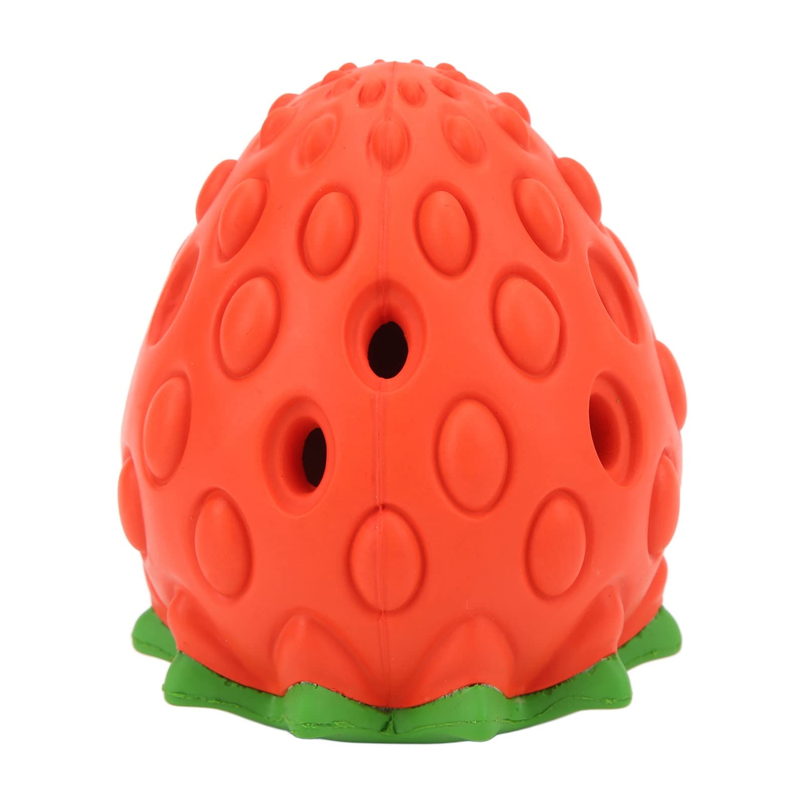 **Eco-Friendly Dog Chew Toy - Strawberry Flavor Rubber Teething Toy for Puppies & Dogs, Reduces Abdominal Distention & Massages Gums - Perfect for Playtime, Training & Dental Health (Red)**