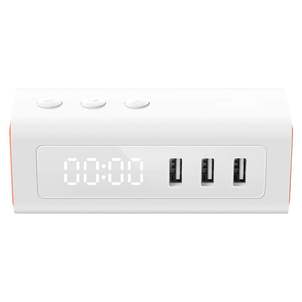 **USB Powered Digital Alarm Clock with Large LED Display - Bedside Nightstand Clock for Students, Dorm Rooms | Bright Luminous Display, Loud Alarm, White (Perfect for Home, Office & Travel)**