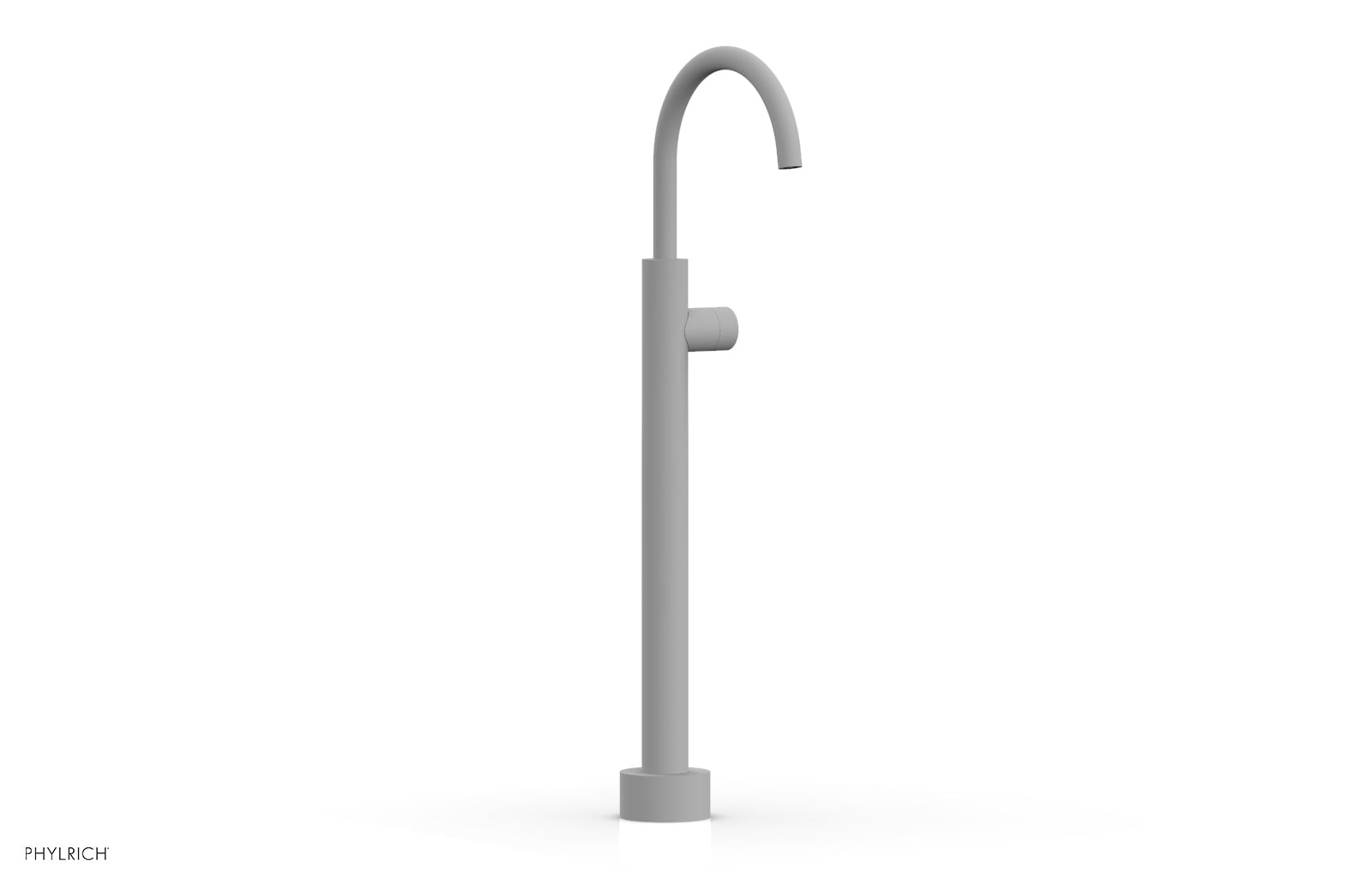 BASIC II Low Floor Mount Tub Filler with Smooth Handle - Model 230 46 04 - Perfect for Modern Bathroom Renovations and Spa-Like Showers