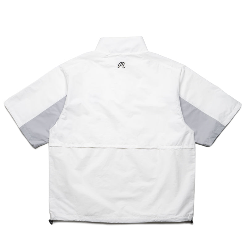 Malbon Golf Evergreen Nylon Windshirt for Men & Women - Lightweight Water-Resistant Jacket - Perfect for Golfing, Hiking & Outdoor Activities (White)