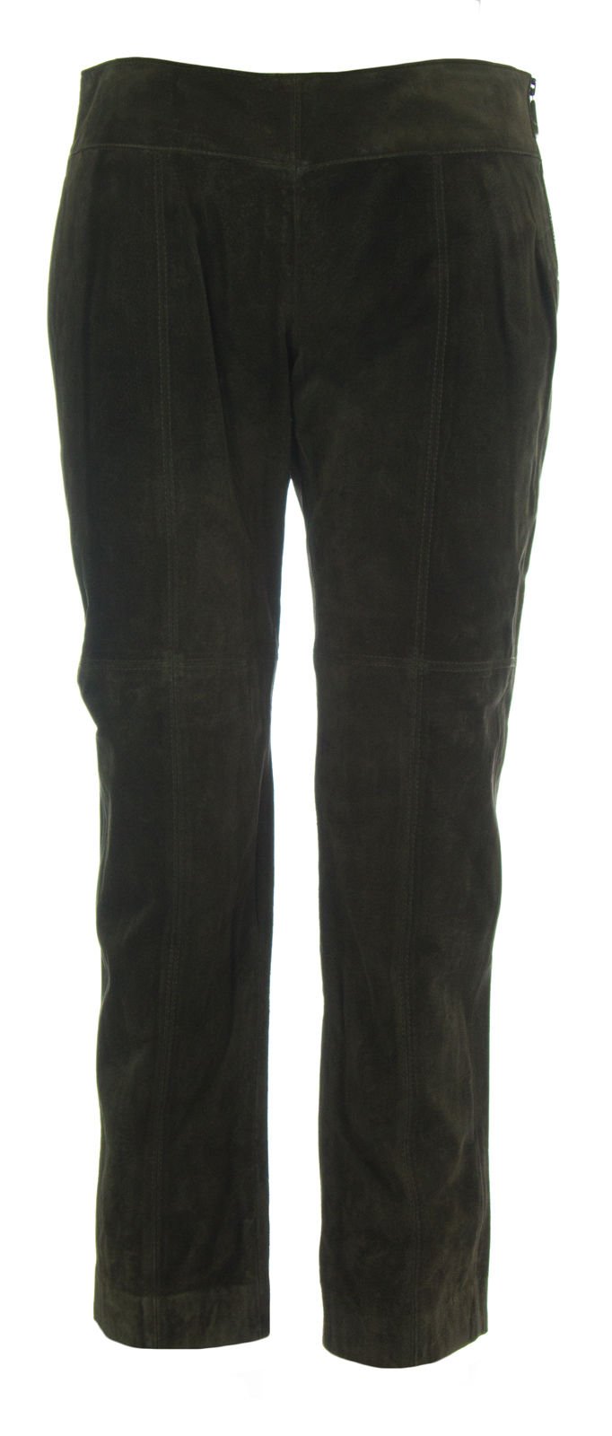 Worth Women's Straight Leg Cropped Pants US Size 2 in Deep Olive Green - Perfect for Office Wear & Casual Outfits