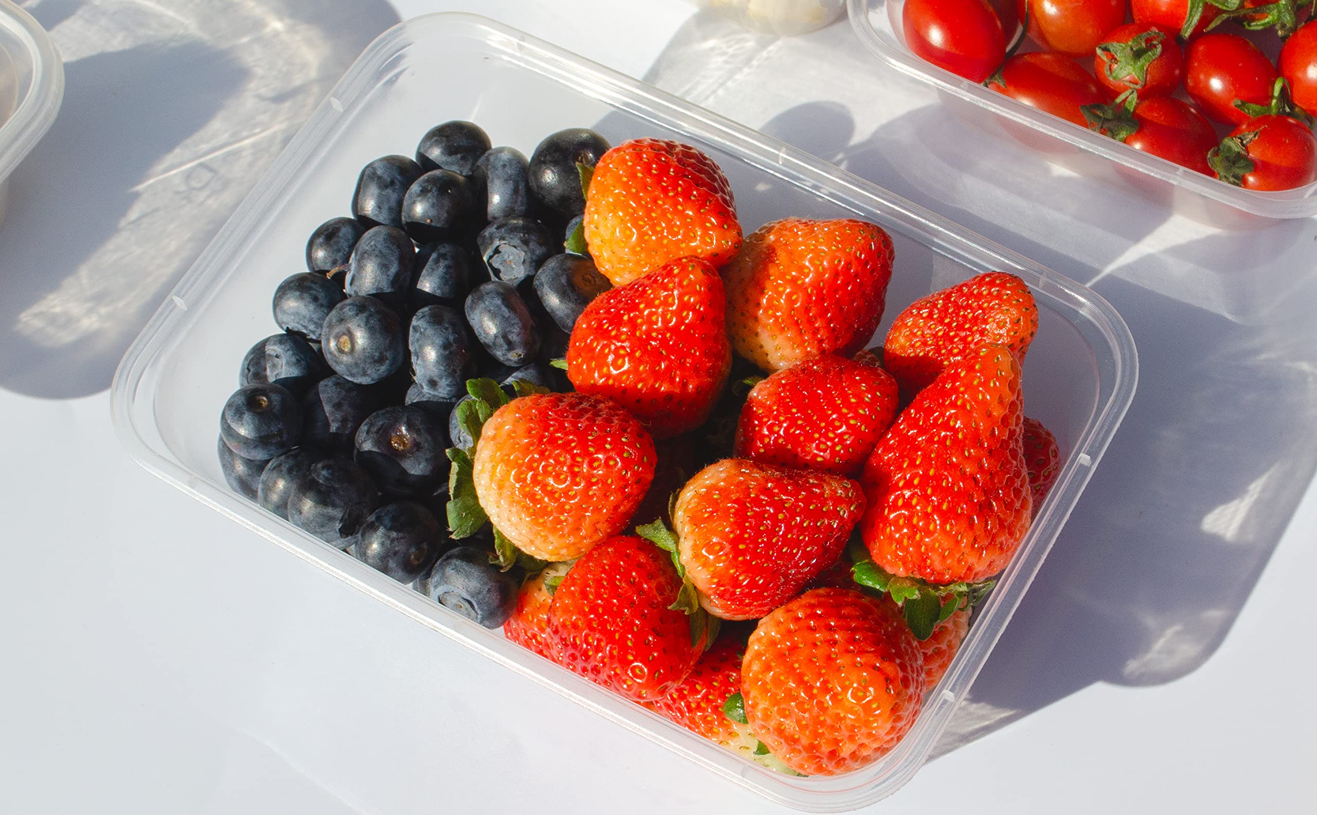 50-Pack 21oz (650ml) Square Disposable Plastic Food Storage Containers with Lids - BPA-Free Meal Prep Containers for Lunch, Dinner, Office, Picnic & Takeout