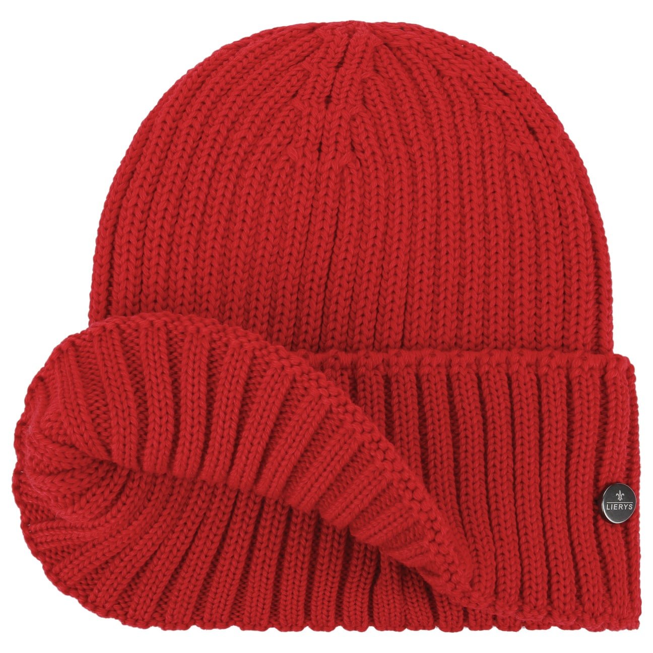 Lierys Merino Wool Knit Beanie with Foldable Cuff - Warm Winter Hat for Men & Women - Perfect for Skiing, Hiking, and Cold Weather Activities