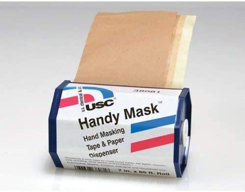 USC-38081 Handy Masking Tape & Paper with Dispenser - 12 Pack Display Box for Painting, Crafting, and DIY Projects