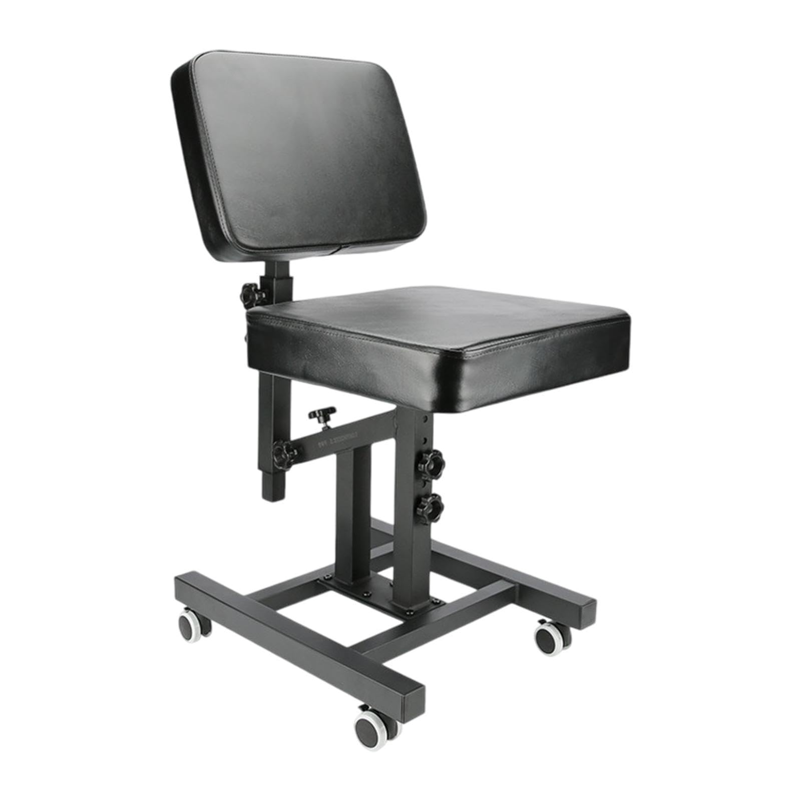 Professional Folding Tattoo Salon Chair with Thick Cushion & Adjustable Backrest - Heavy Duty Massage Stool with Wheels for Tattoo Artists, SPA, Beauty Salon & Home Use