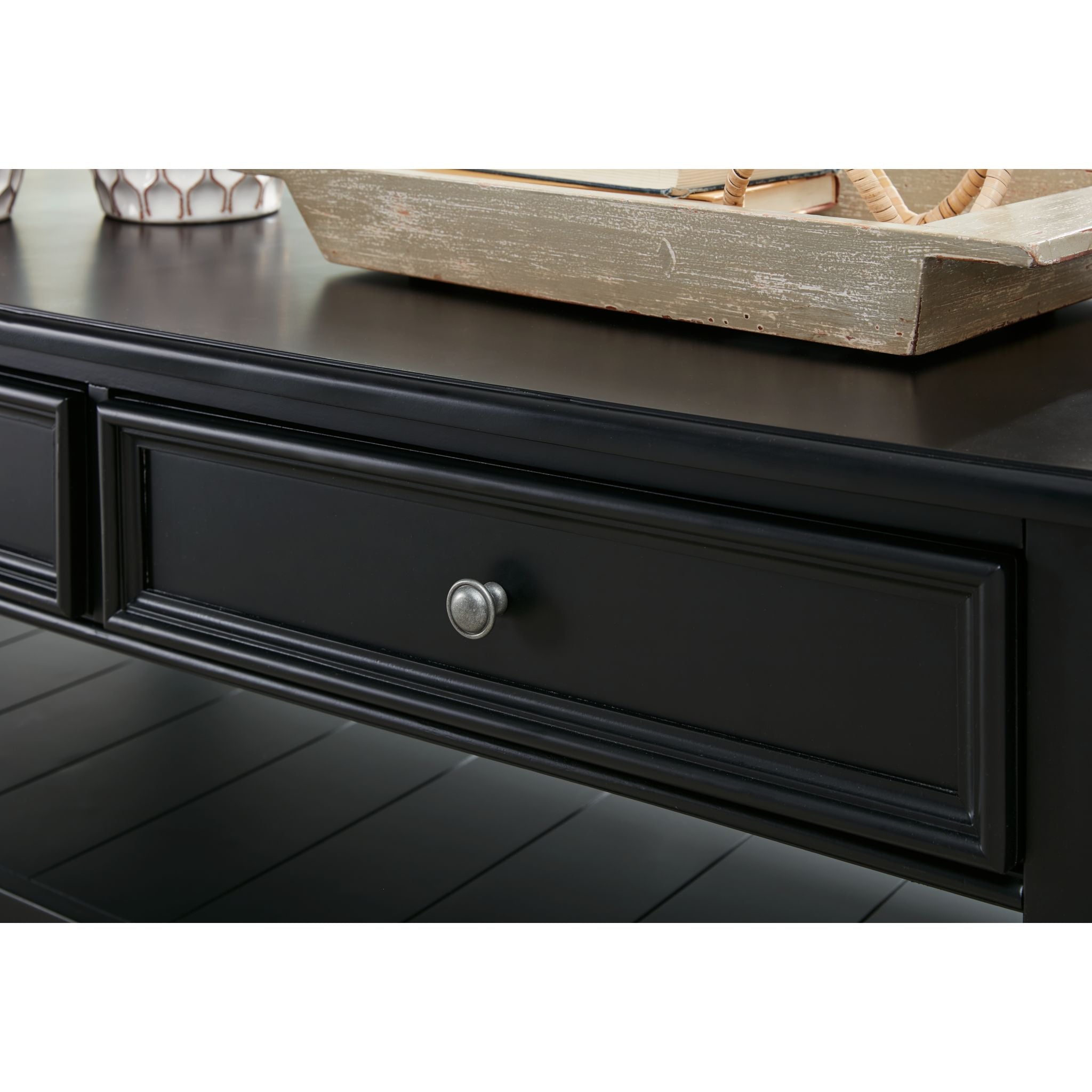 Beckincreek Modern Coffee Table - Black Wooden Living Room Furniture for Home Decor, Sofa Table, Center Table - Perfect for Living Room, Lounge, Office