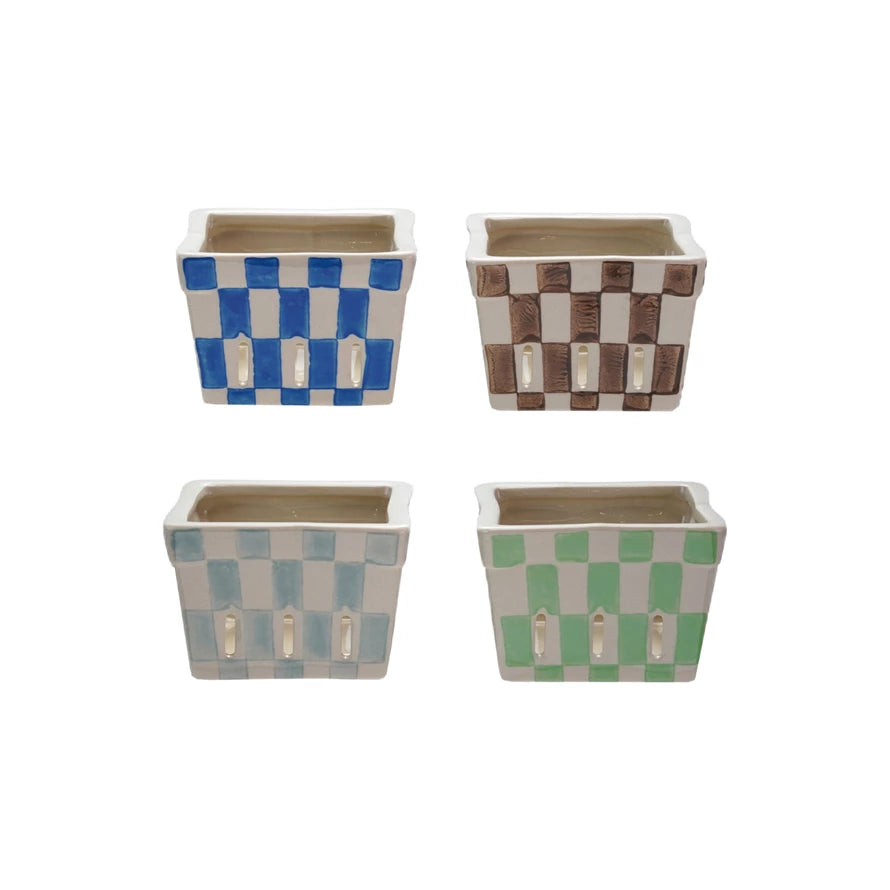 Checkered Berry Bowls - 12 oz Small Fruit Serving Bowls for Snacks, Desserts, and Salads | Perfect for Parties, Picnics, and Home Kitchen Use
