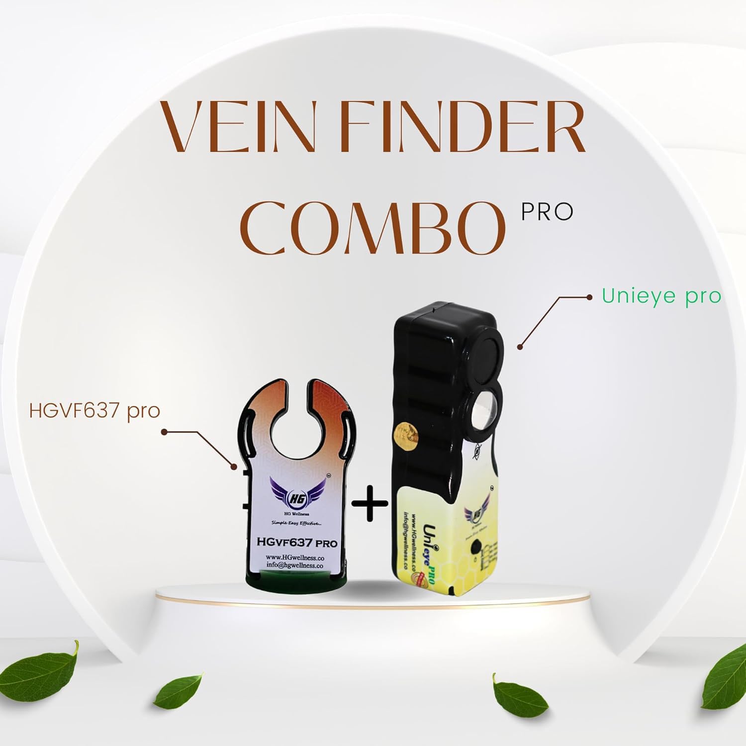 **HG Wellness Vein Finder ComboPro IV Access Kit - 637Pro Vein Finder & Unieye Pro Phlebotomy Device for Medical Professionals | Perfect for Hospitals, Clinics & Emergency Care**