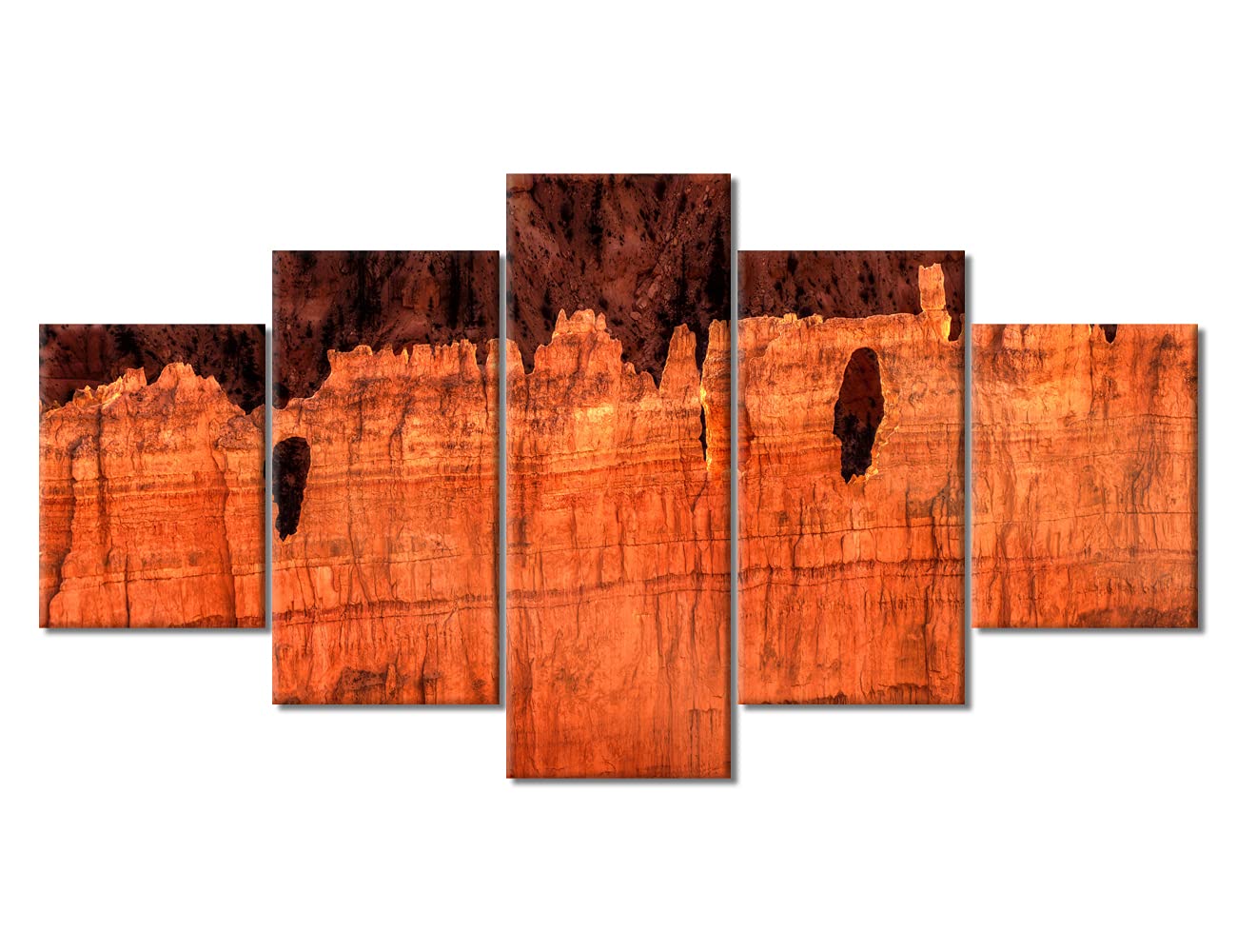 TUMOVO Bryce Canyon National Park Wall Art - 5 Piece Canvas Prints for Bedroom, Living Room & Dining Room Decor - Stretched Wooden Frame Ready to Hang (60