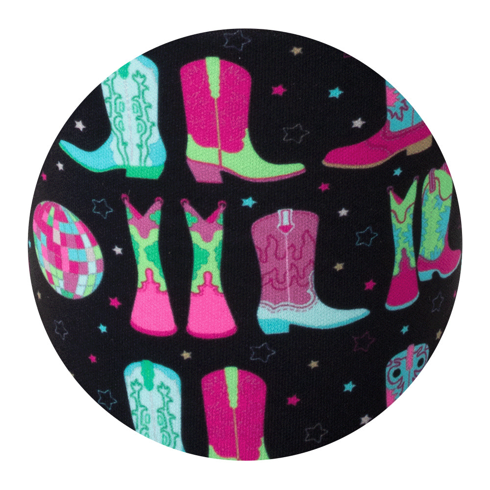 Disco Cowgirl Slim Can Cooler - Insulated Beer Can Holder for 12oz Cans - Perfect for Parties, BBQs, and Country Music Festivals