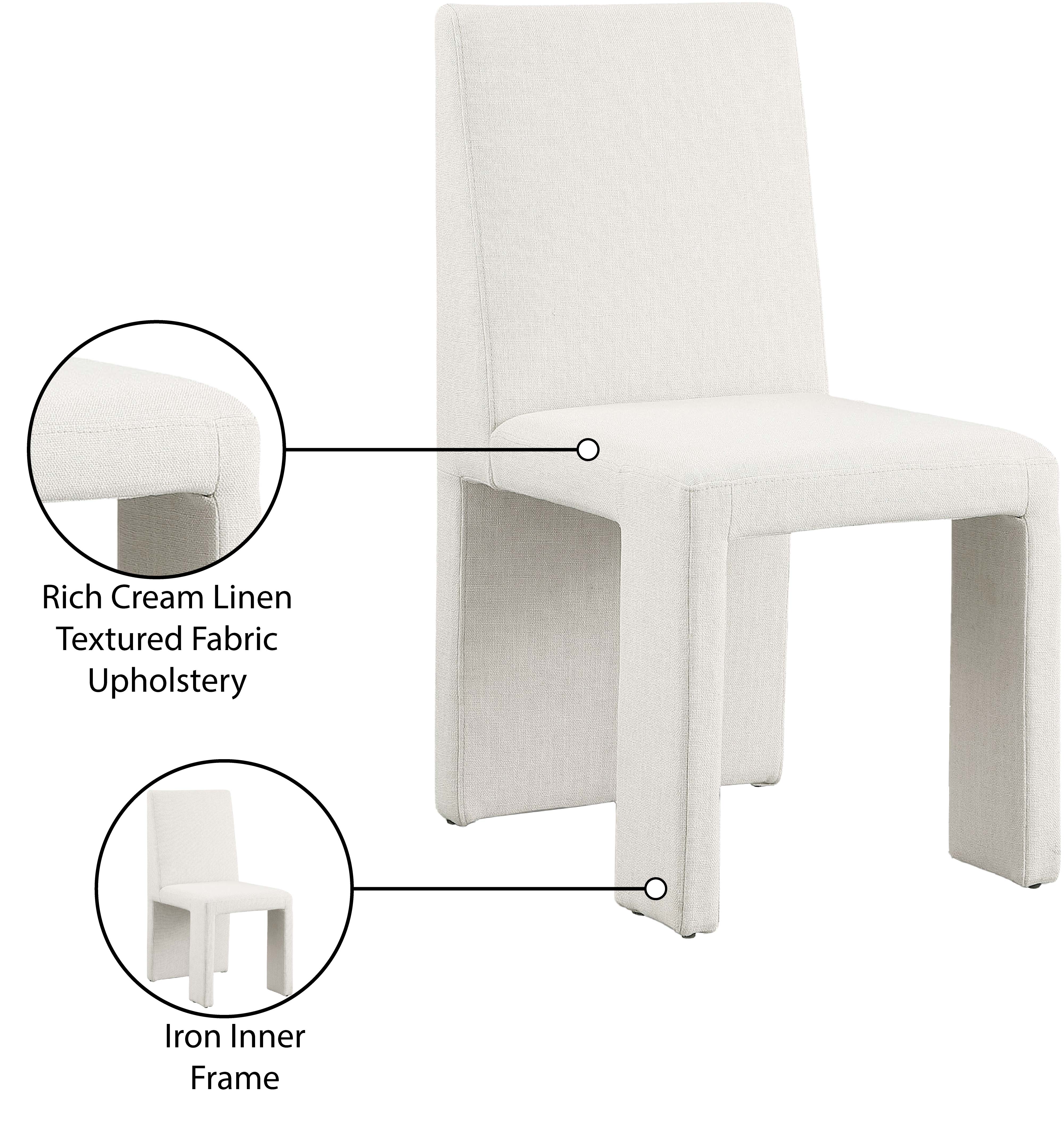 Benson Linen Textured Fabric Dining Chair - Modern Farmhouse Style Upholstered Seat for Kitchen, Dining Room & Home Decor | Comfortable & Durable
