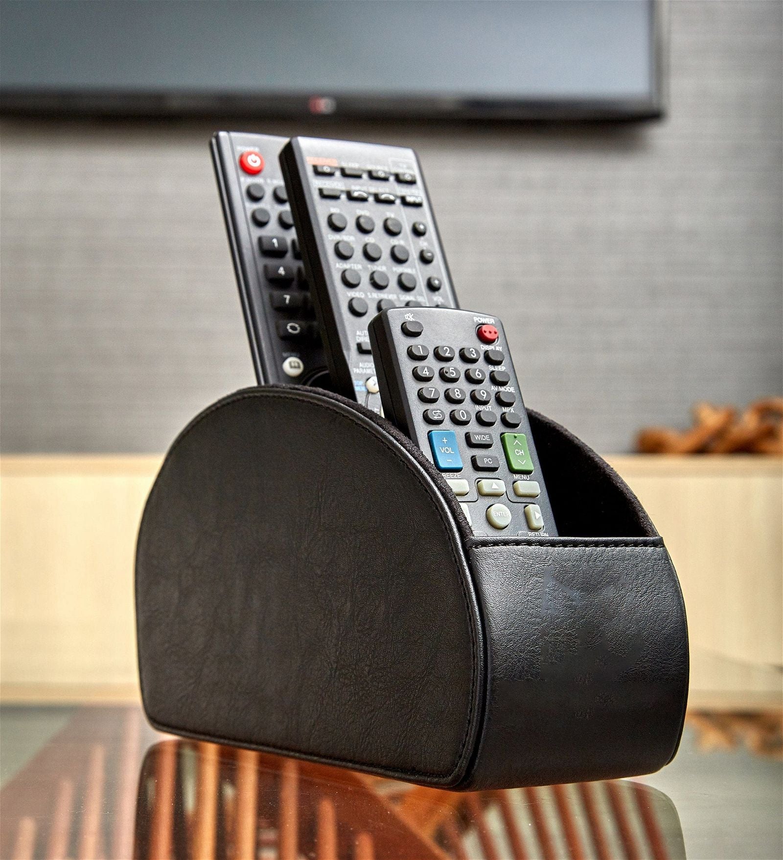 Universal Small Remote Holder - Compact & Durable Organizer for TV, DVD, AC Remotes - Perfect for Living Room, Bedroom, or Office