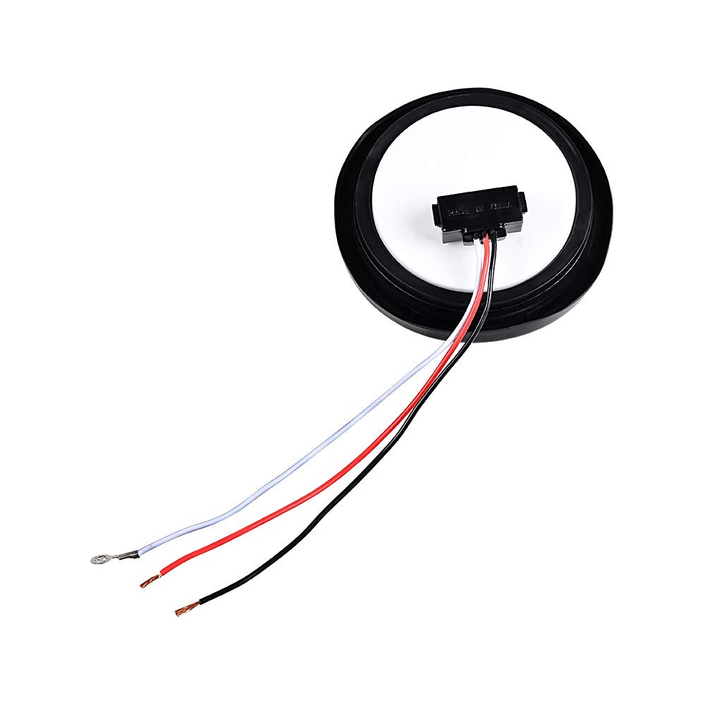 20PCS 4 Inch Round Red 24-LED Tail Lights - Stop, Brake & Running Lamps with Grommet Plug for Truck, Trailer, RV, ATV, UTV & Boat - Durable & Bright for Night Driving & Safety