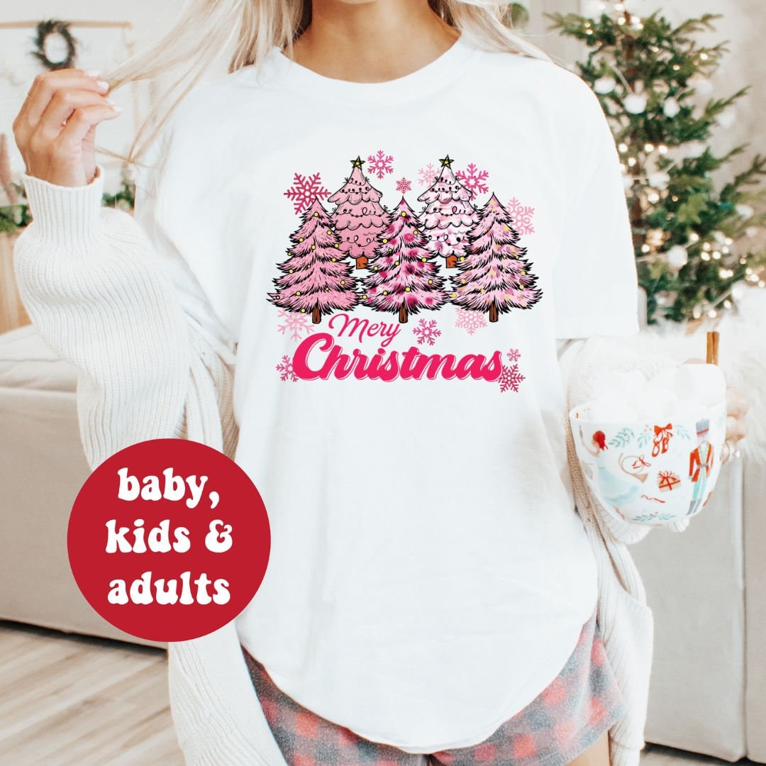 Christmas Trees in Pink & More Colors - Elegant Holiday Decor for Home, Office & Party