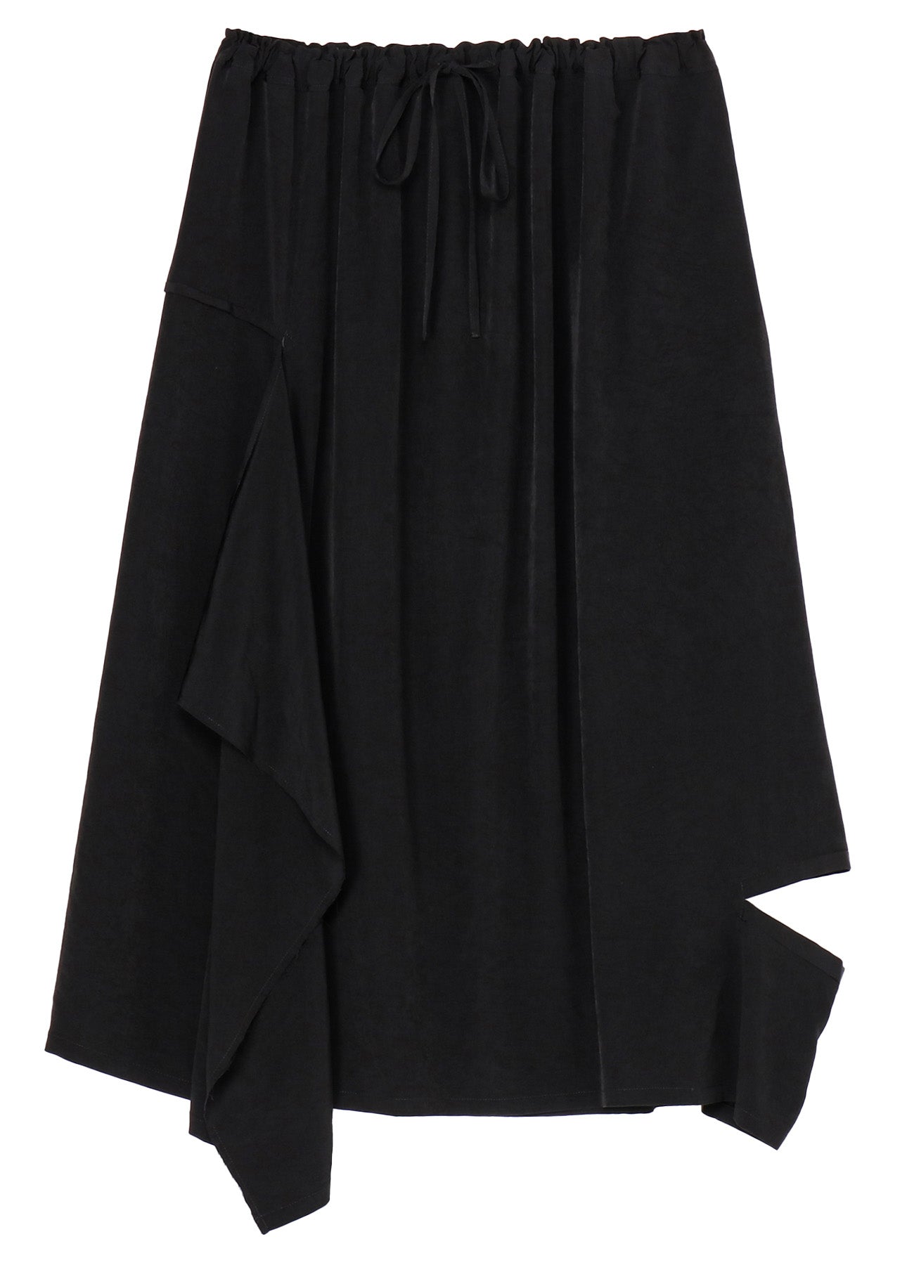 Elegant Crepe de Chine Drape Skirt for Women - Flowy A-Line Midi Skirt for Office, Party & Casual Wear