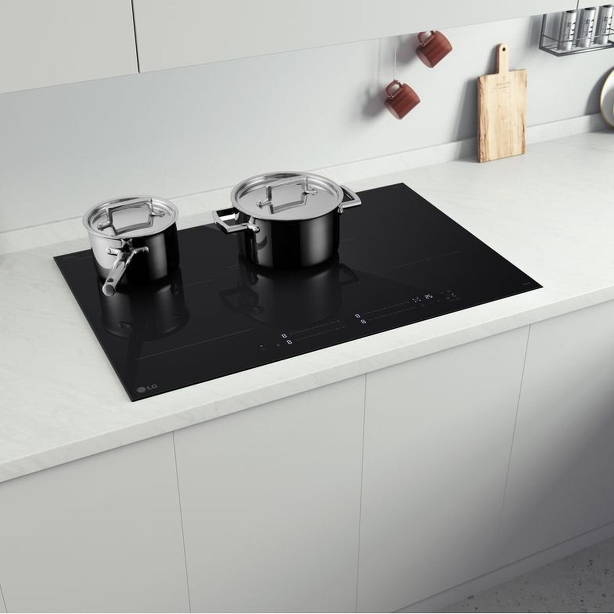 LG 80cm Series 7 Induction Cooktop with 4 Zones & 1 Flexi Zone - BCI807T4BG - Perfect for Modern Kitchens, Home Cooking & Professional Chefs