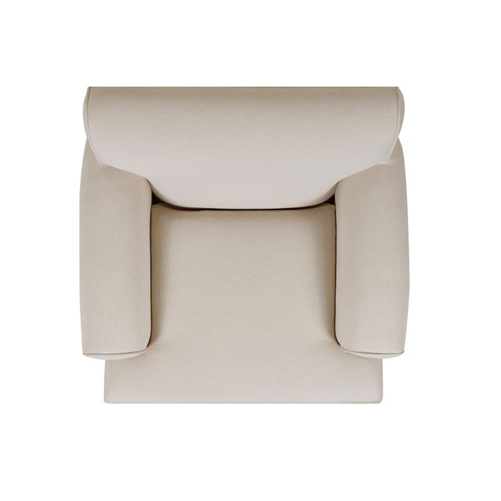 MAKLAINE Modern Solid Wood Accent Armchair in Sky Blue - Neutral Tone Living Room Seating for Home Office, Lounge & Dining Room Decor