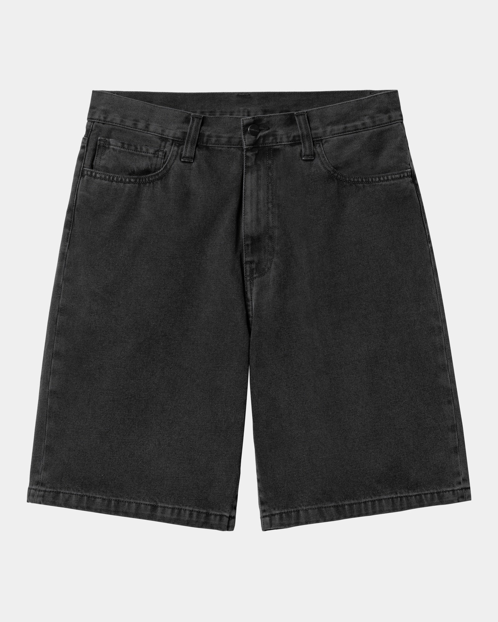 Landon Short - Black Stone Washed Denim Shorts for Men | Casual & Comfortable Summer Wear