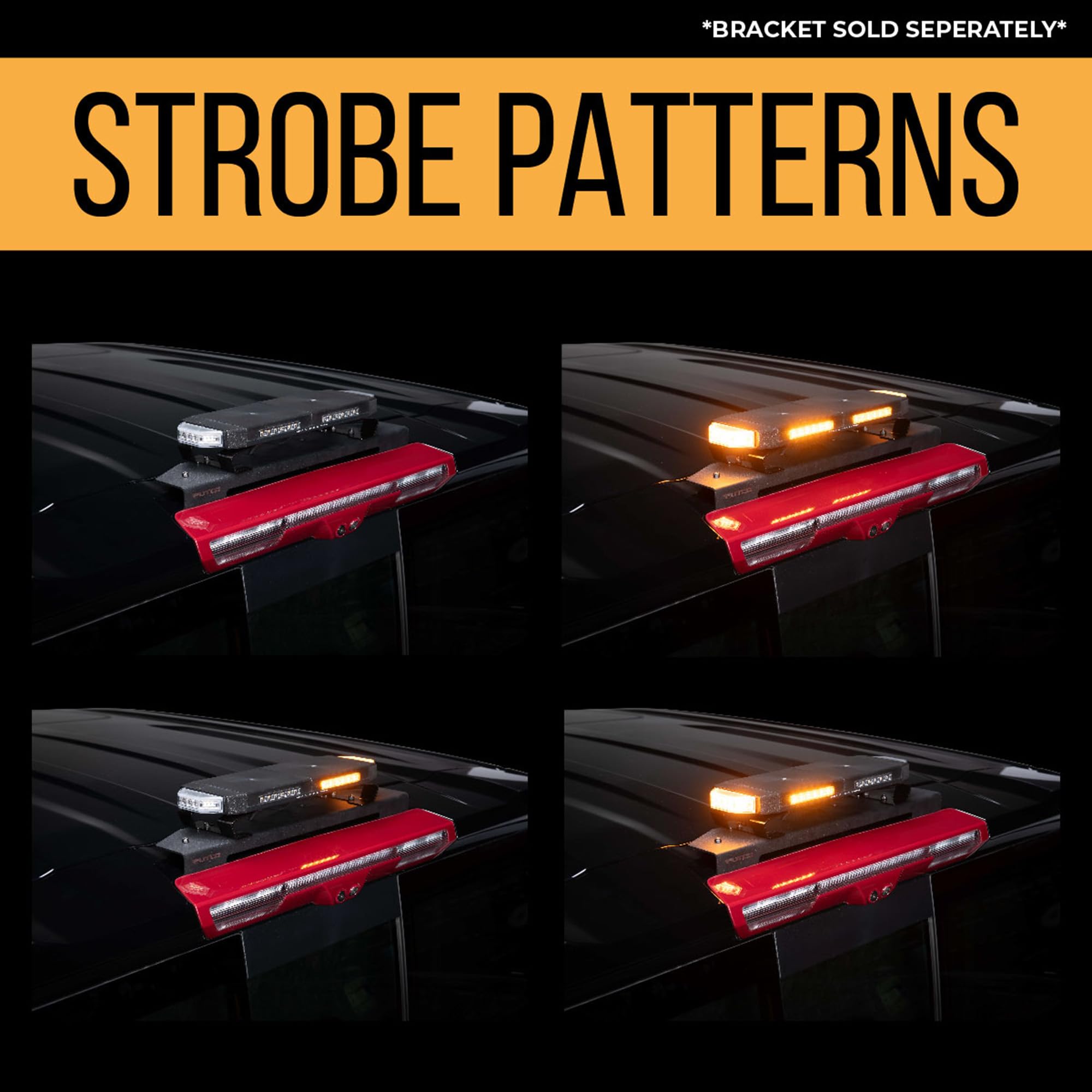 Putco Hornet Amber LED Stealth Rooftop Strobe Light Bar - 24