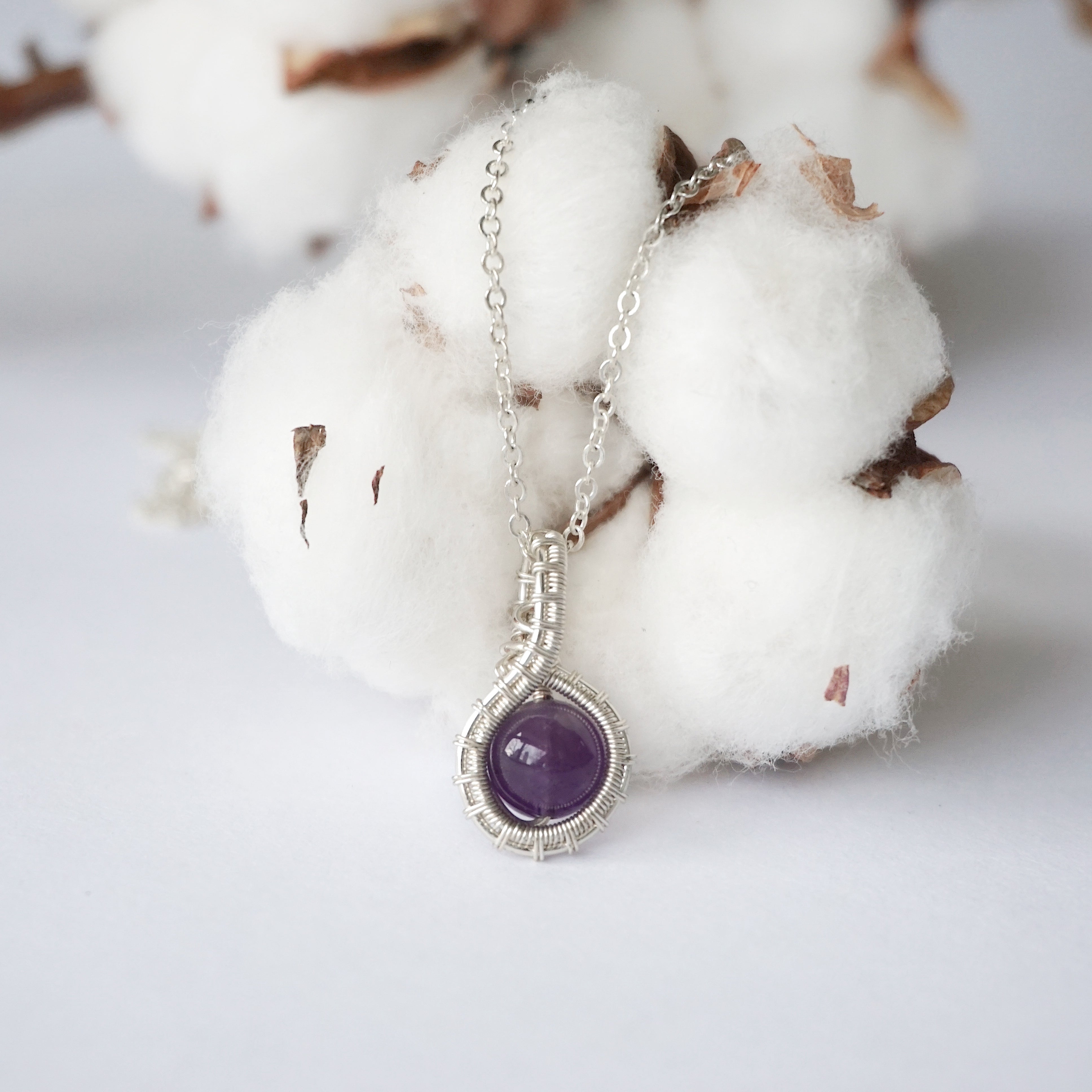925 Sterling Silver Plated Amethyst Charm Necklace for Women - Elegant Purple Gemstone Jewelry Gift for Birthday, Anniversary & Special Occasions