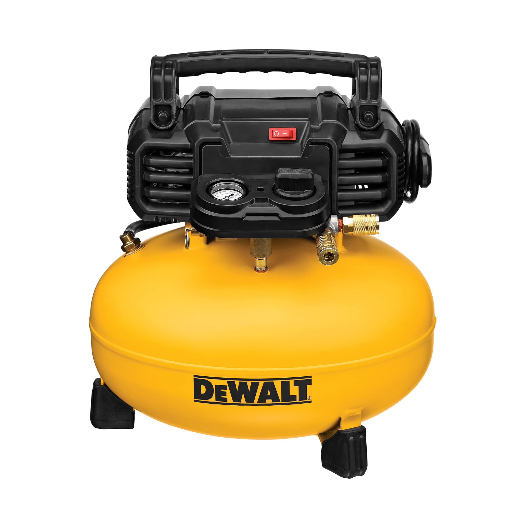 DEWALT 6 Gallon Pancake Air Compressor 165 PSI - Portable Electric Air Pump for Nail Guns, Inflating Tires & Power Tools (DWFP55126) - Perfect for Construction Sites, Home Garage & DIY Projects